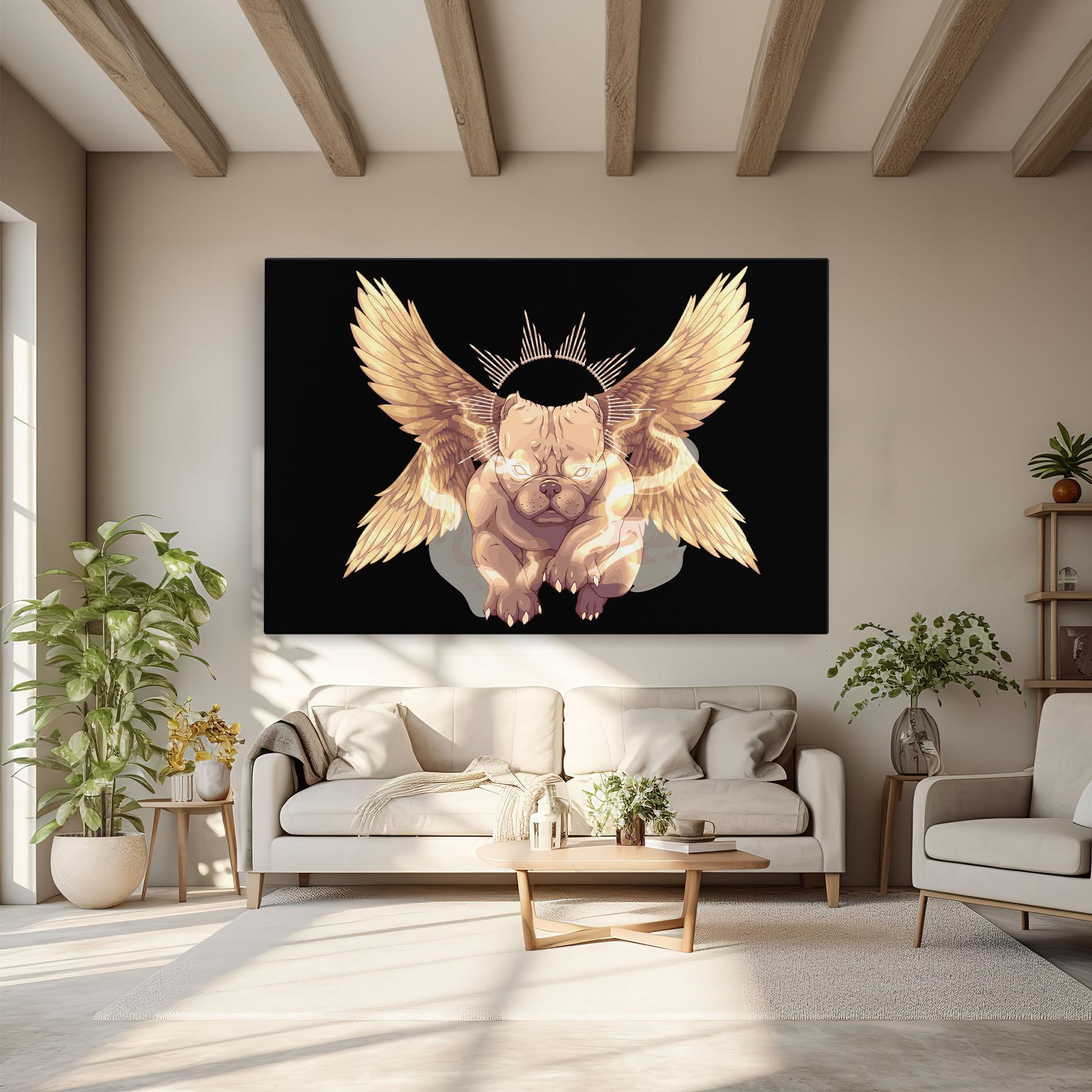 Tablou Canvas Angel Dog mockup 6
