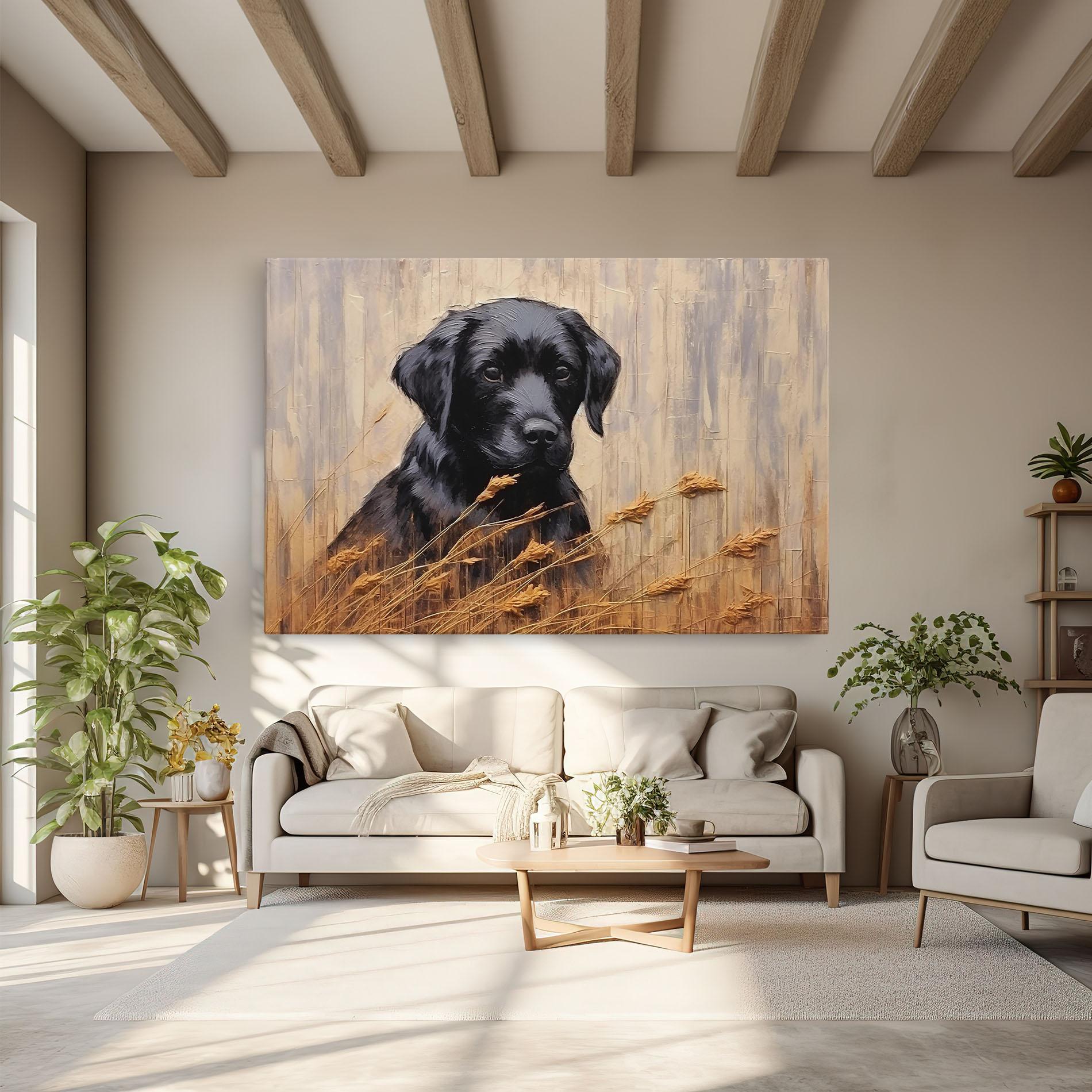 Tablou Canvas Black Dog Art mockup 6