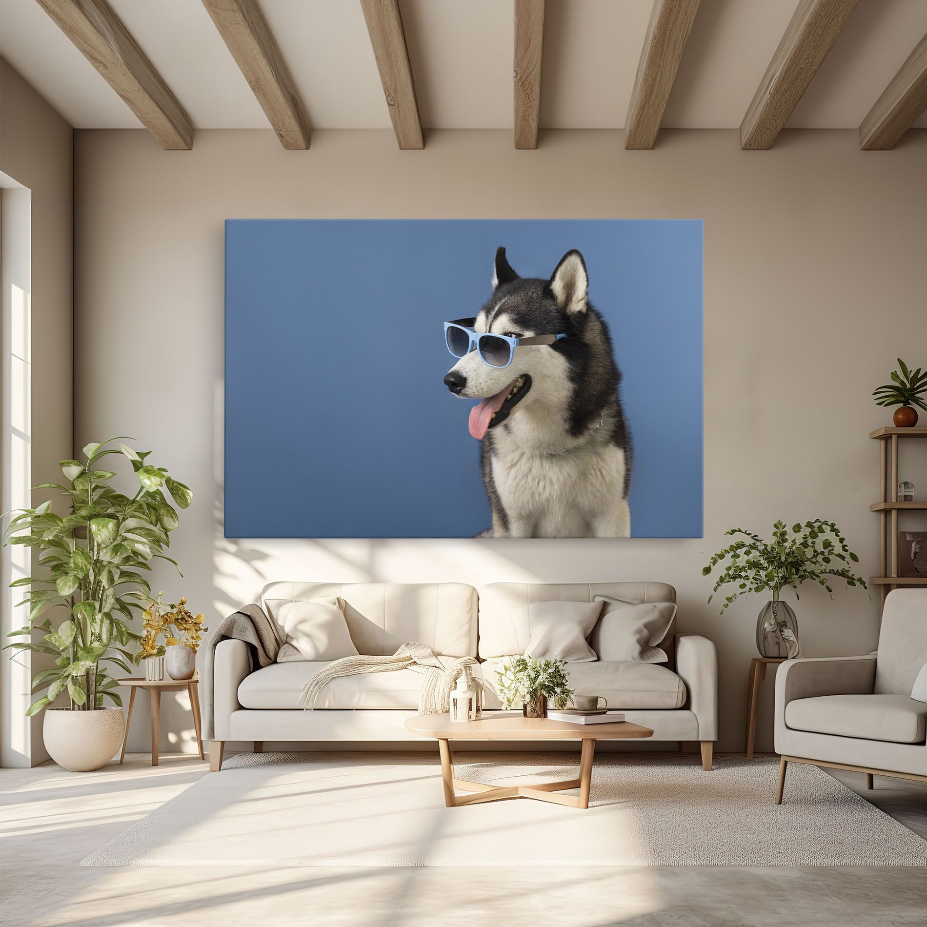 Blue Glasses Dog mockup 6