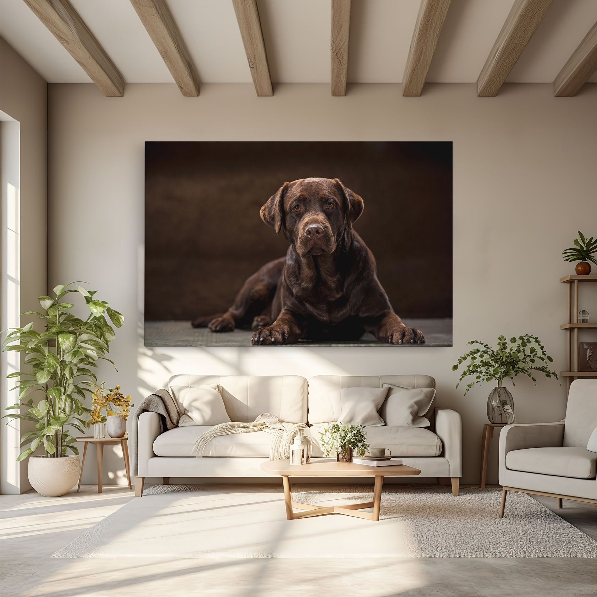 Cute  Brown Labrador mockup 6