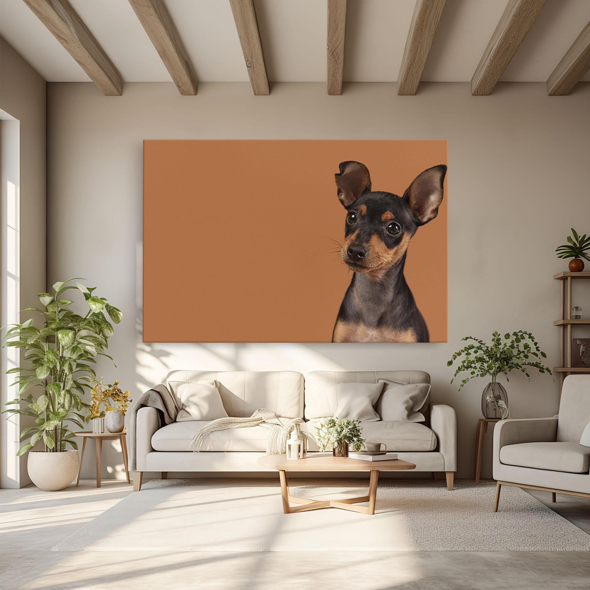 Tablou Canvas Cute Dog Portrait mockup 6
