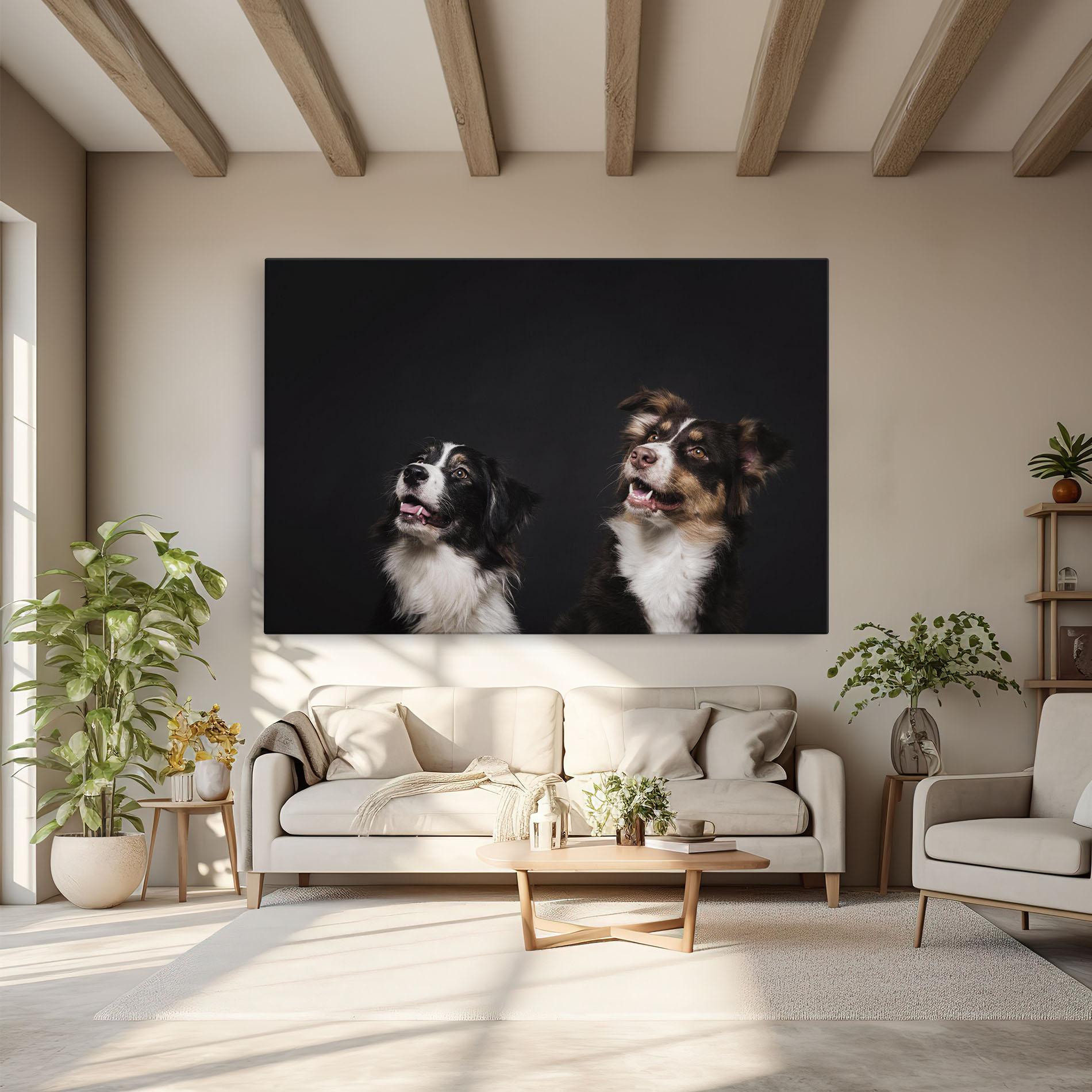 Tablou Canvas Cute Dogs Standing mockup 6