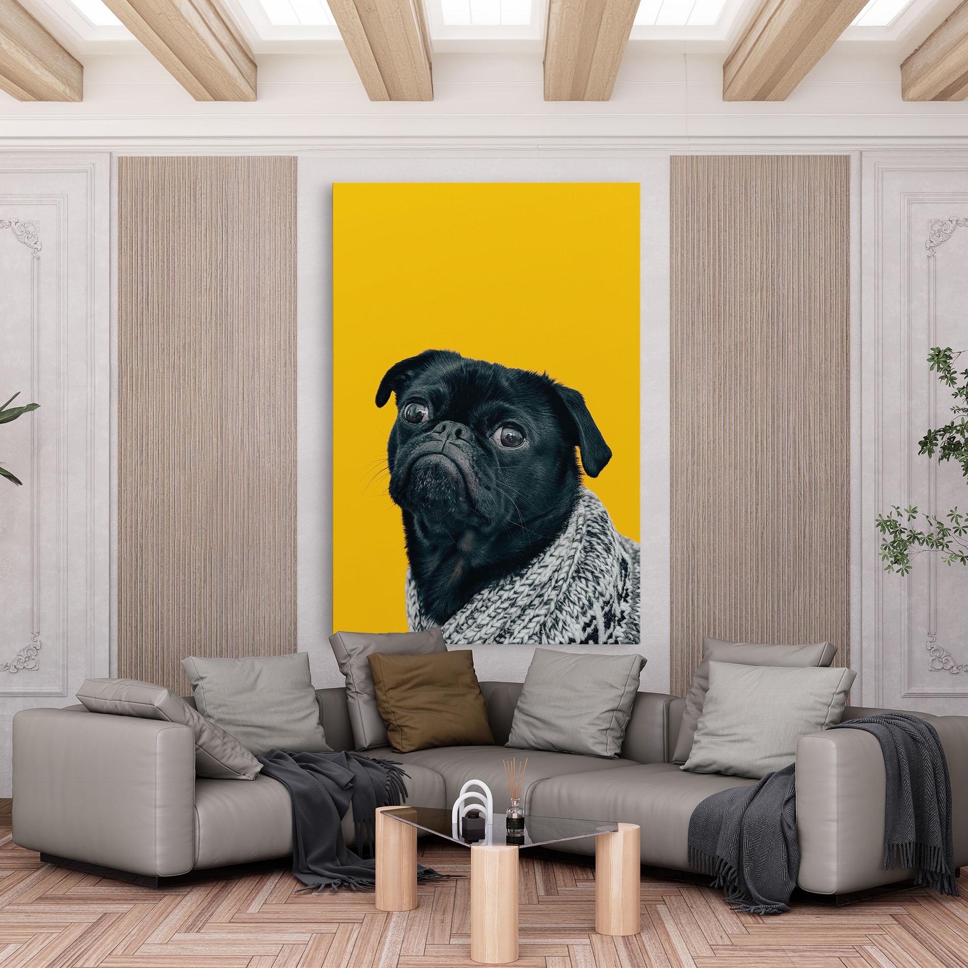 Tablou Canvas Black Pug mockup 6