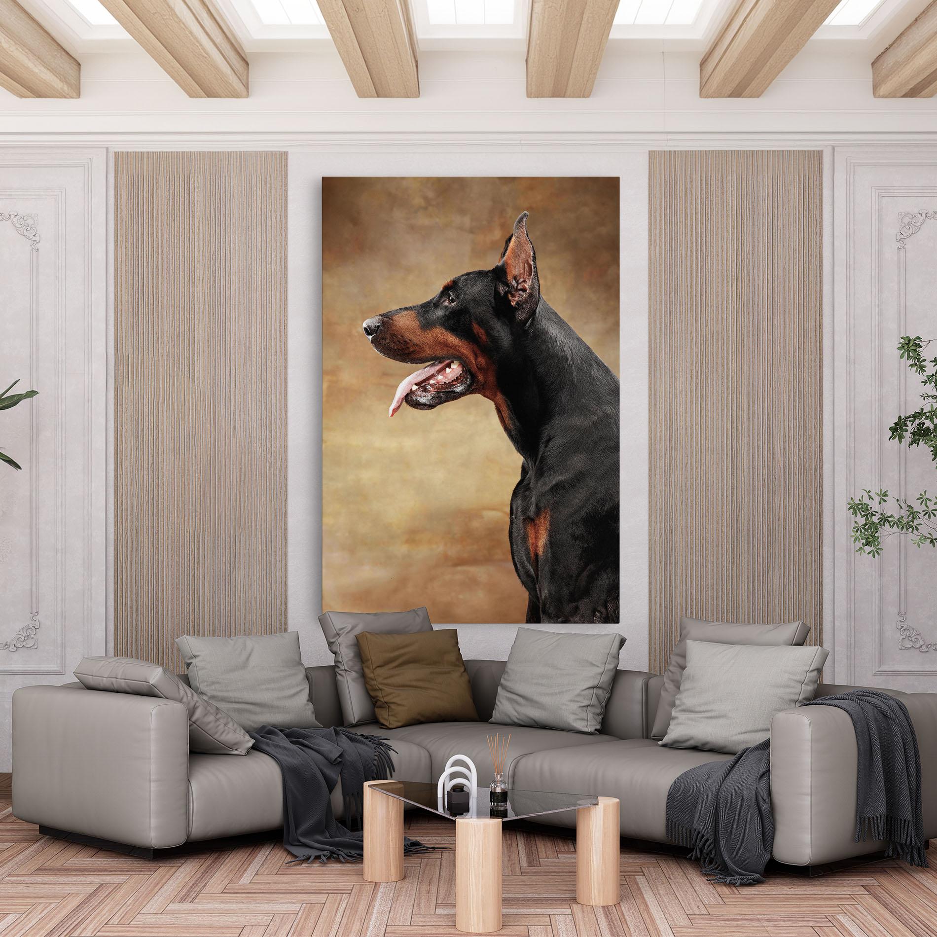 Tablou Canvas Doberman Pinscher mockup 6
