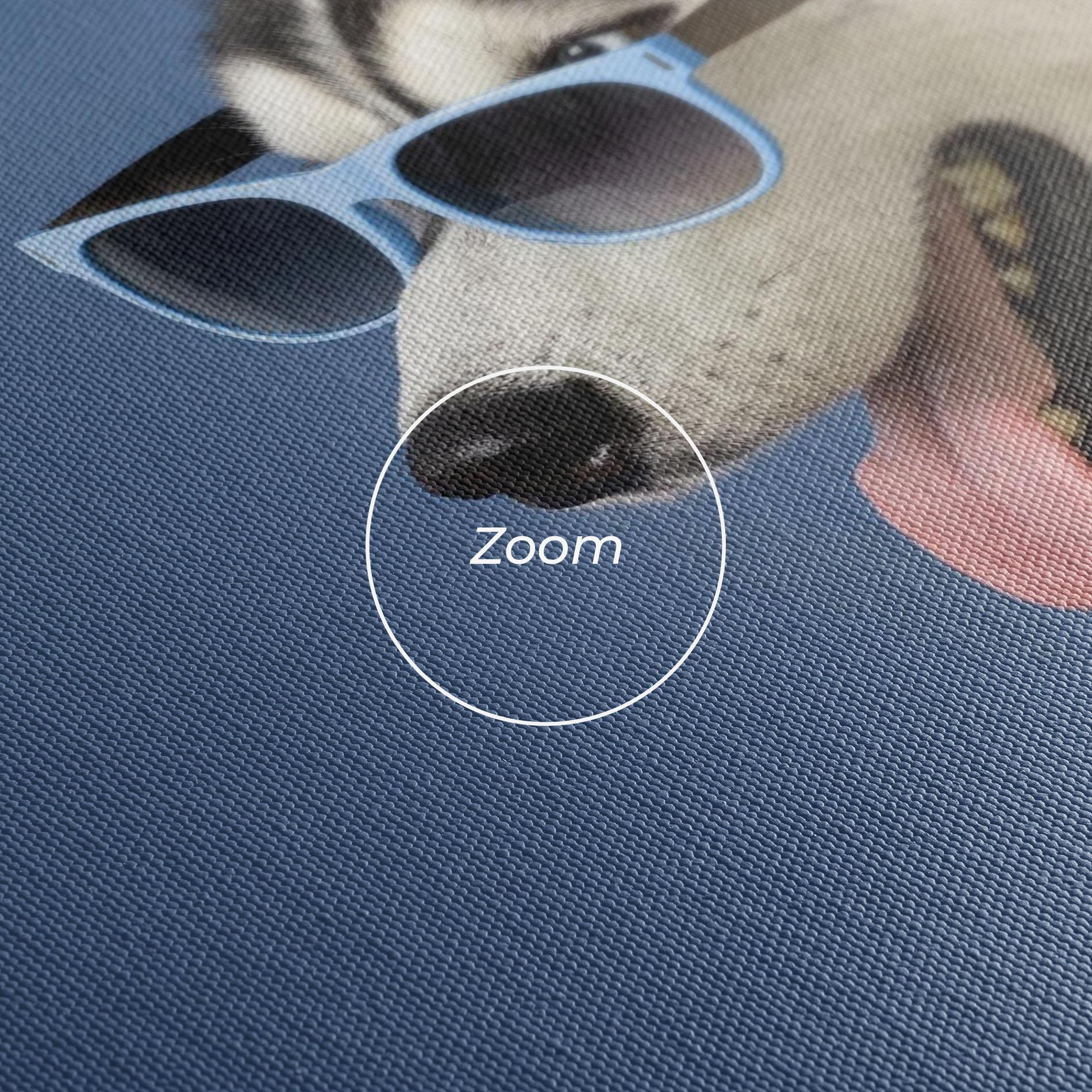 Tablou Canvas Blue Glasses Dog mockup 3