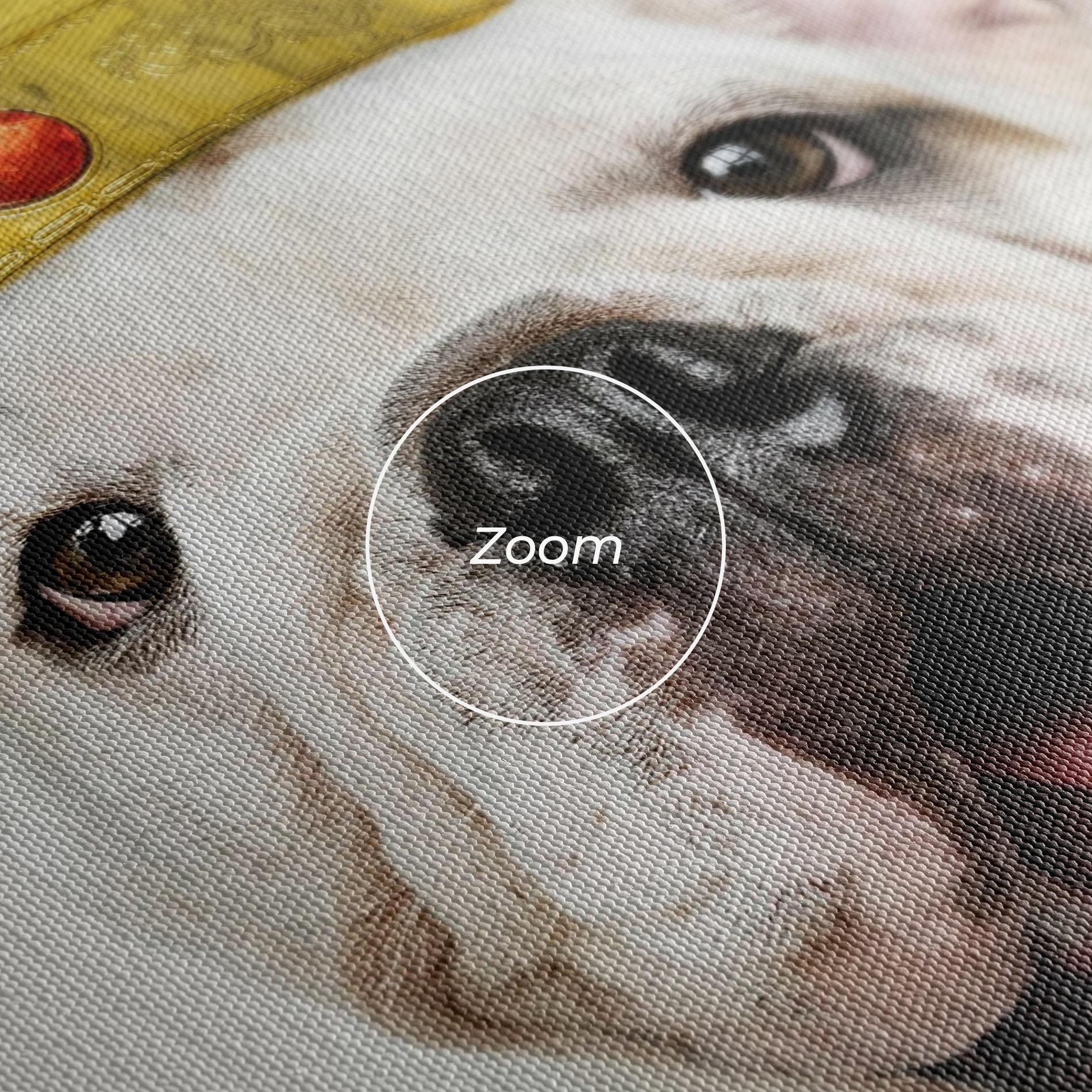 Tablou Canvas Bulldog Wearing Crown mockup 3