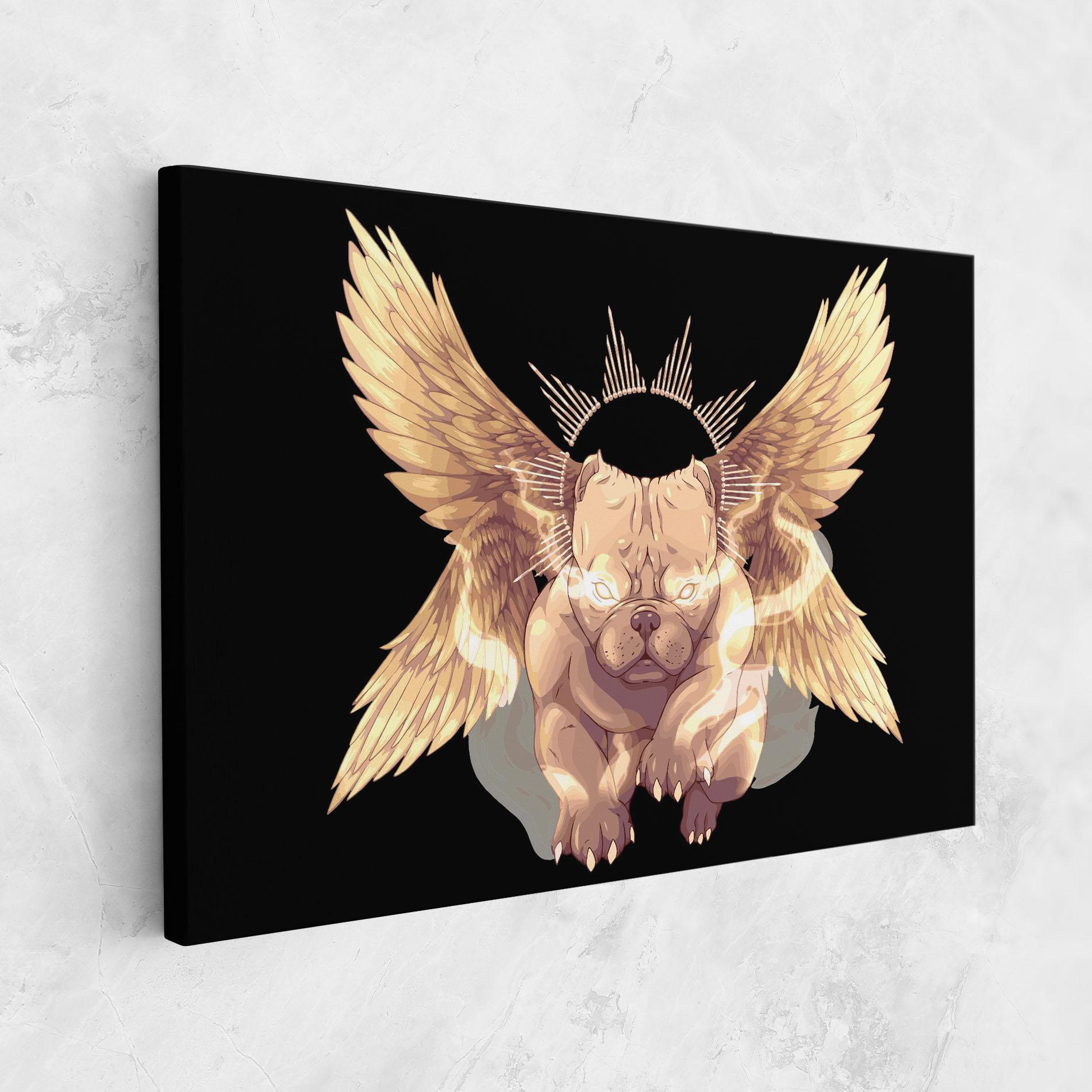 Tablou Canvas Angel Dog mockup 1