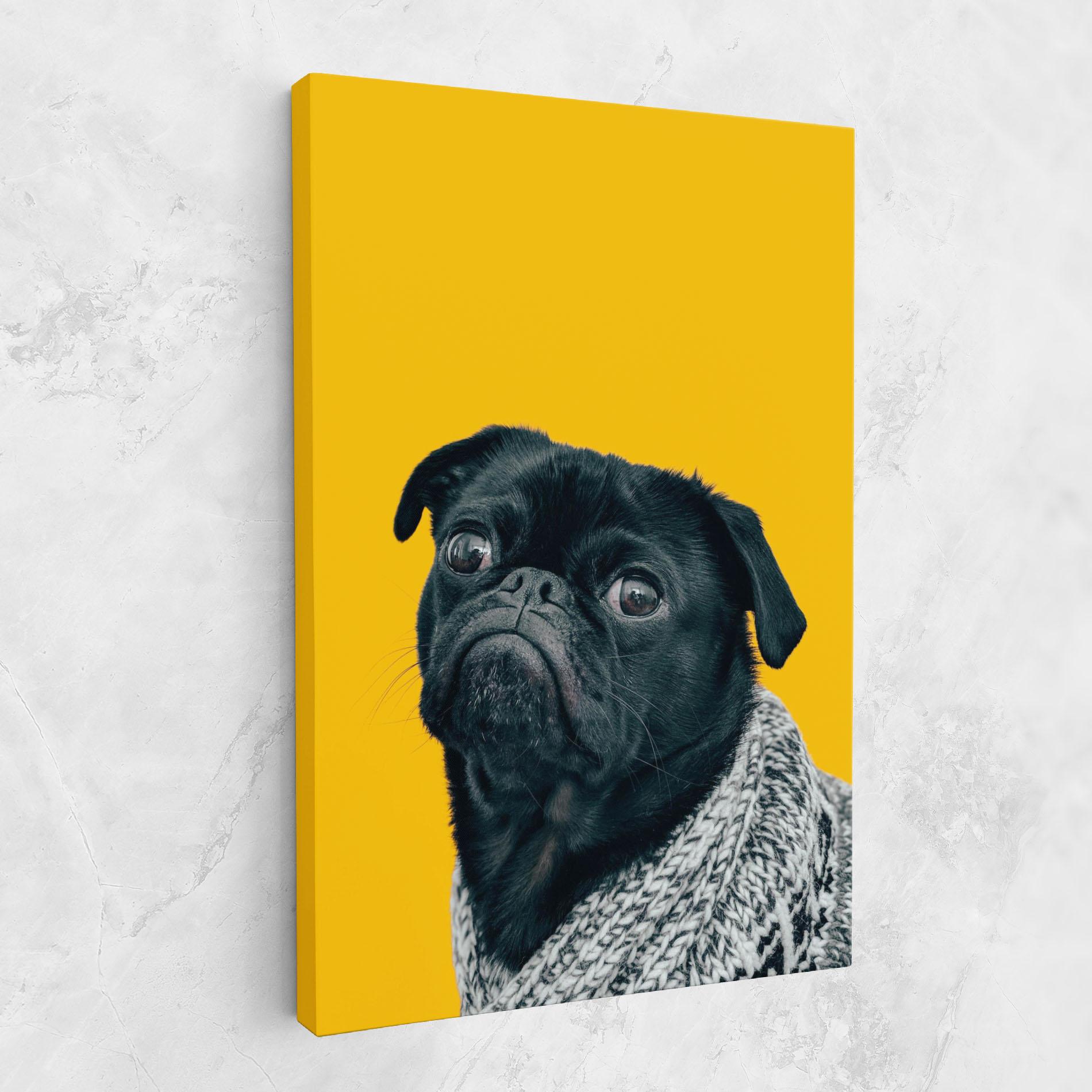 Tablou Canvas Black Pug mockup 1