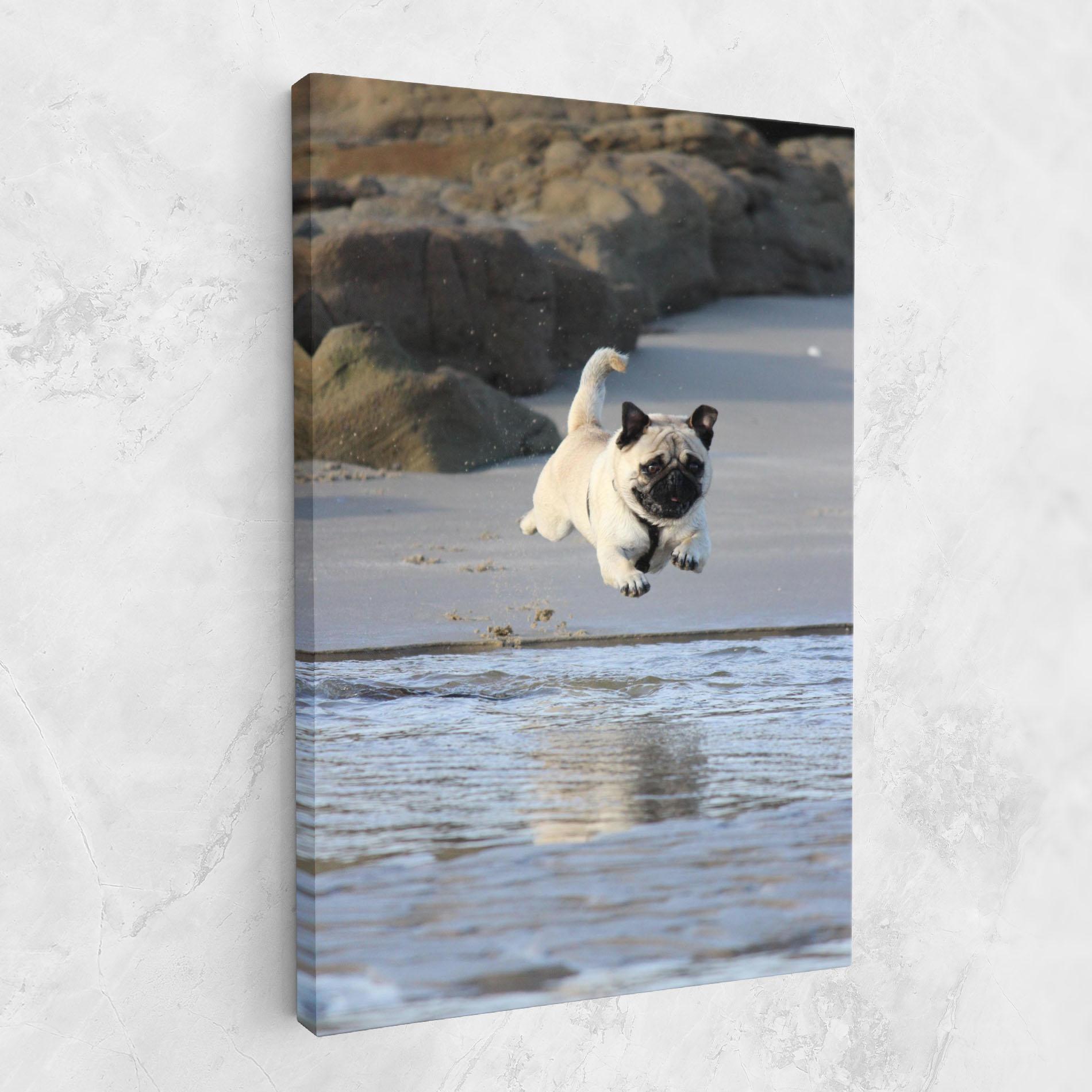 Tablou Canvas Water Pug mockup 1