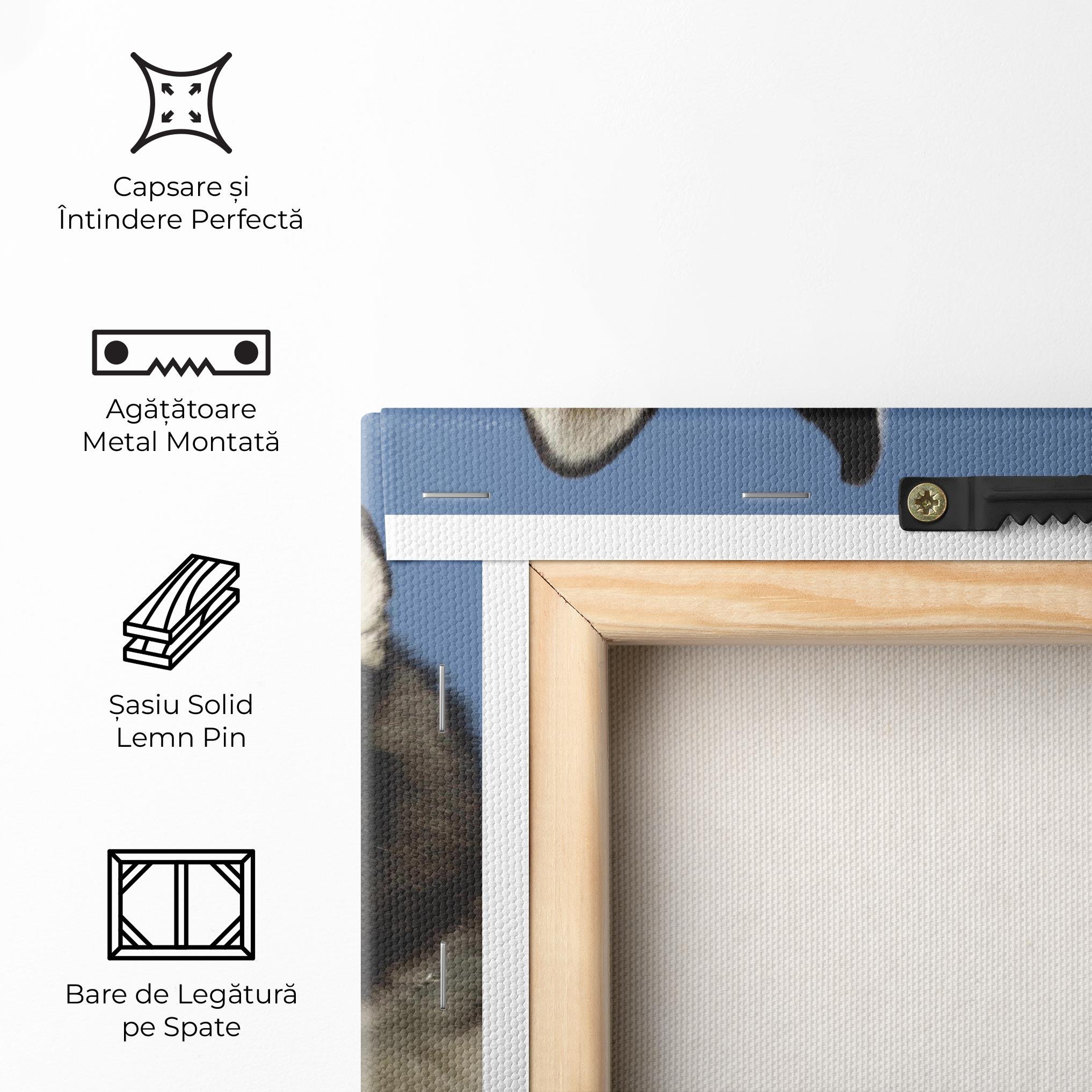 Tablou Canvas Blue Glasses Dog mockup 5