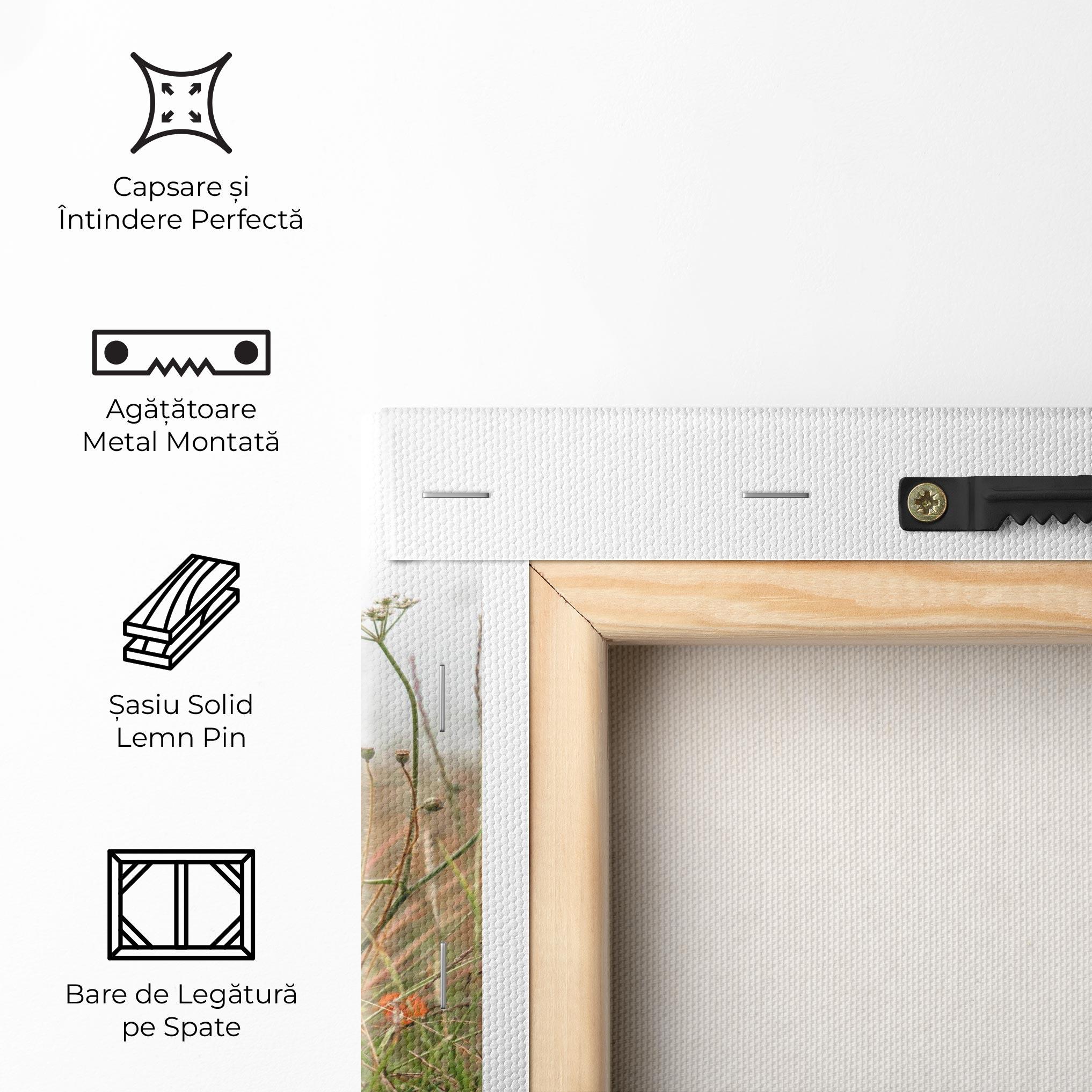 Tablou Canvas Red Flowers Dog mockup 5