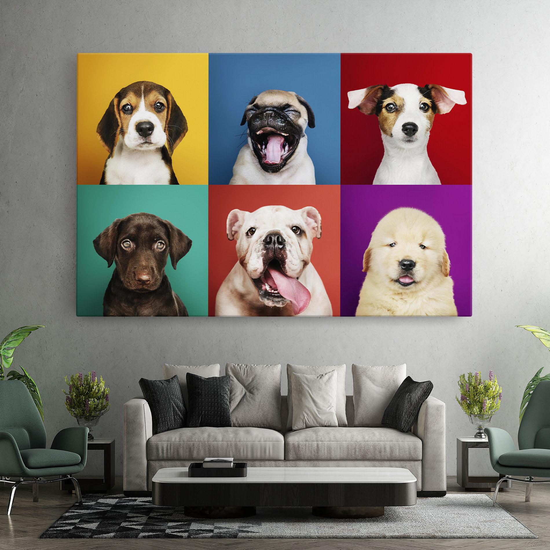 Tablou Canvas Adorable Puppies Mix mockup 7