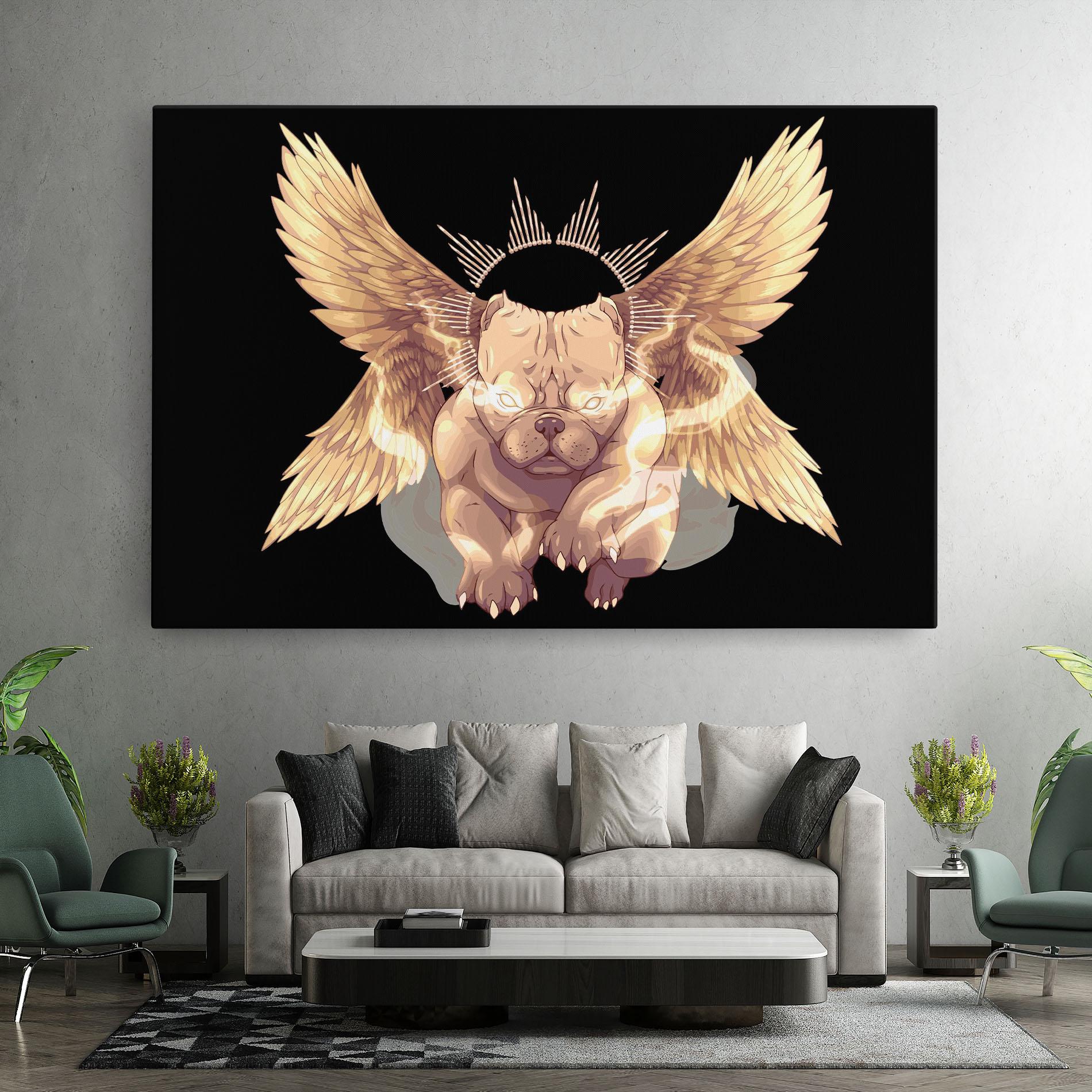 Tablou Canvas Angel Dog mockup 7