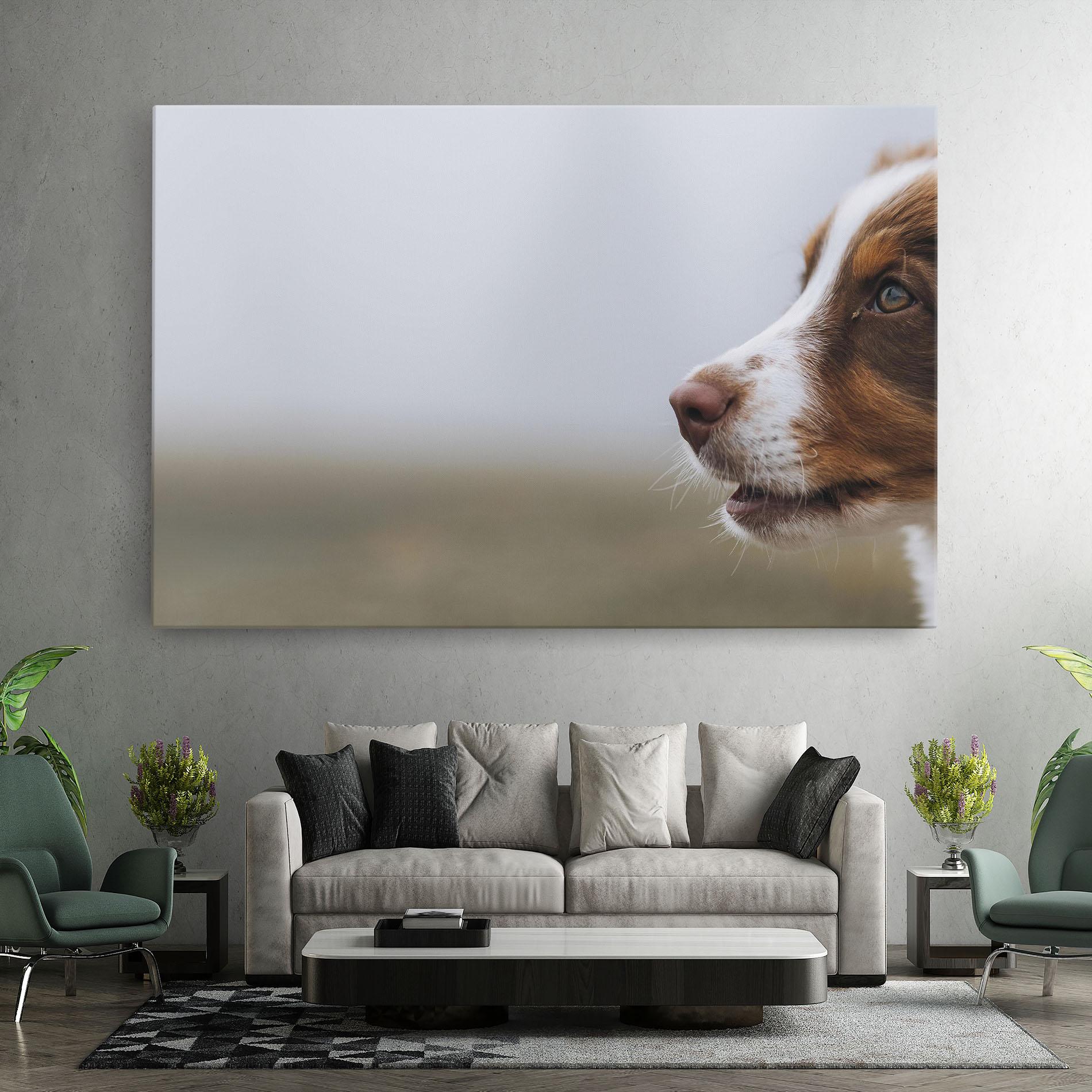 Tablou Canvas Brown White Dog mockup 7