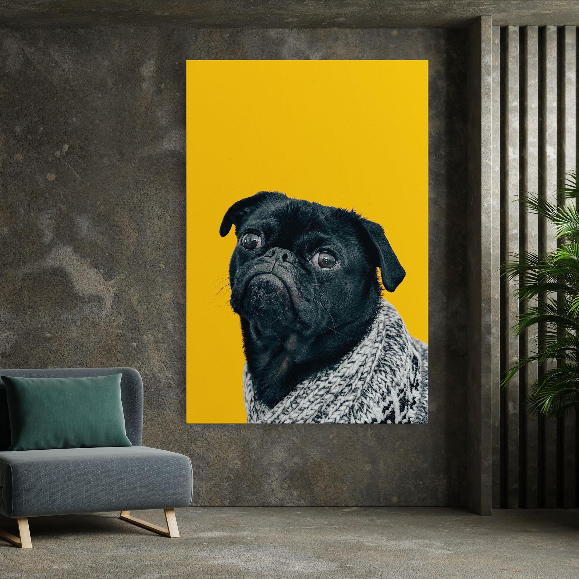 Tablou Canvas Black Pug mockup 7