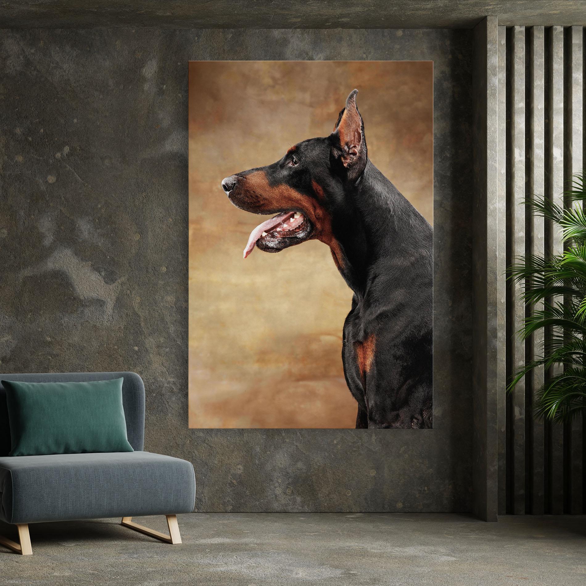 Tablou Canvas Doberman Pinscher mockup 7