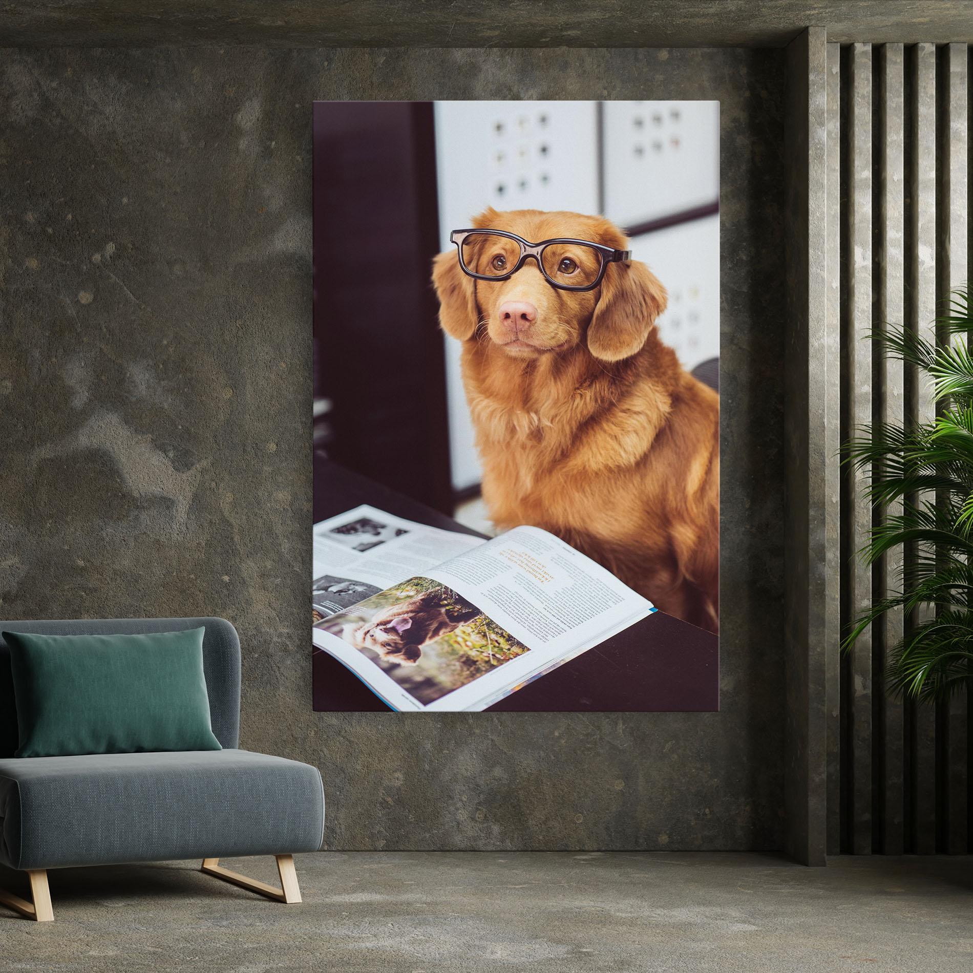 Tablou Canvas Learning Dog mockup 7