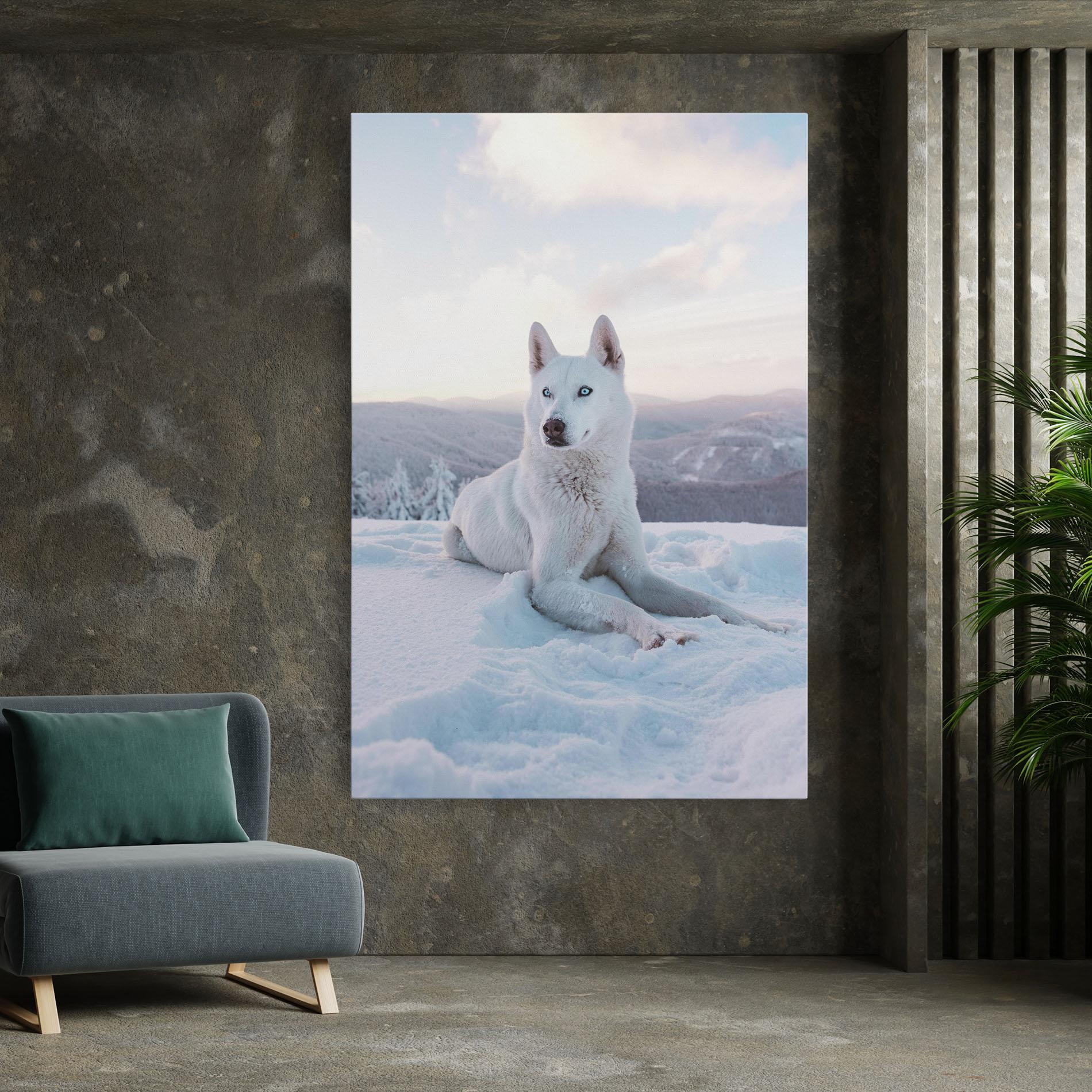 Tablou Canvas White Husky mockup 7