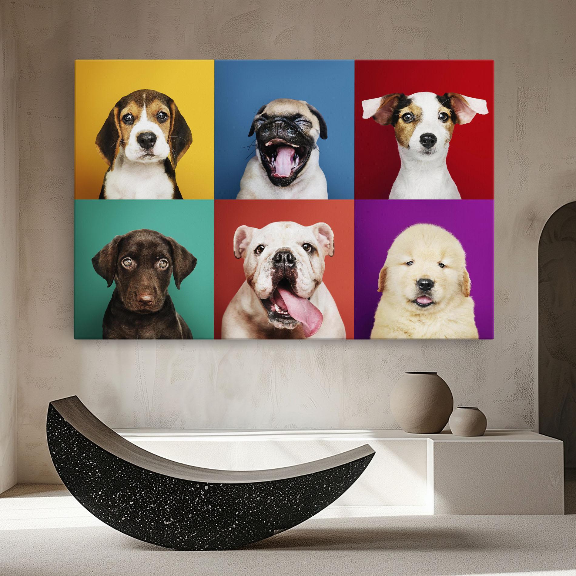 Tablou Canvas Adorable Puppies Mix mockup 8