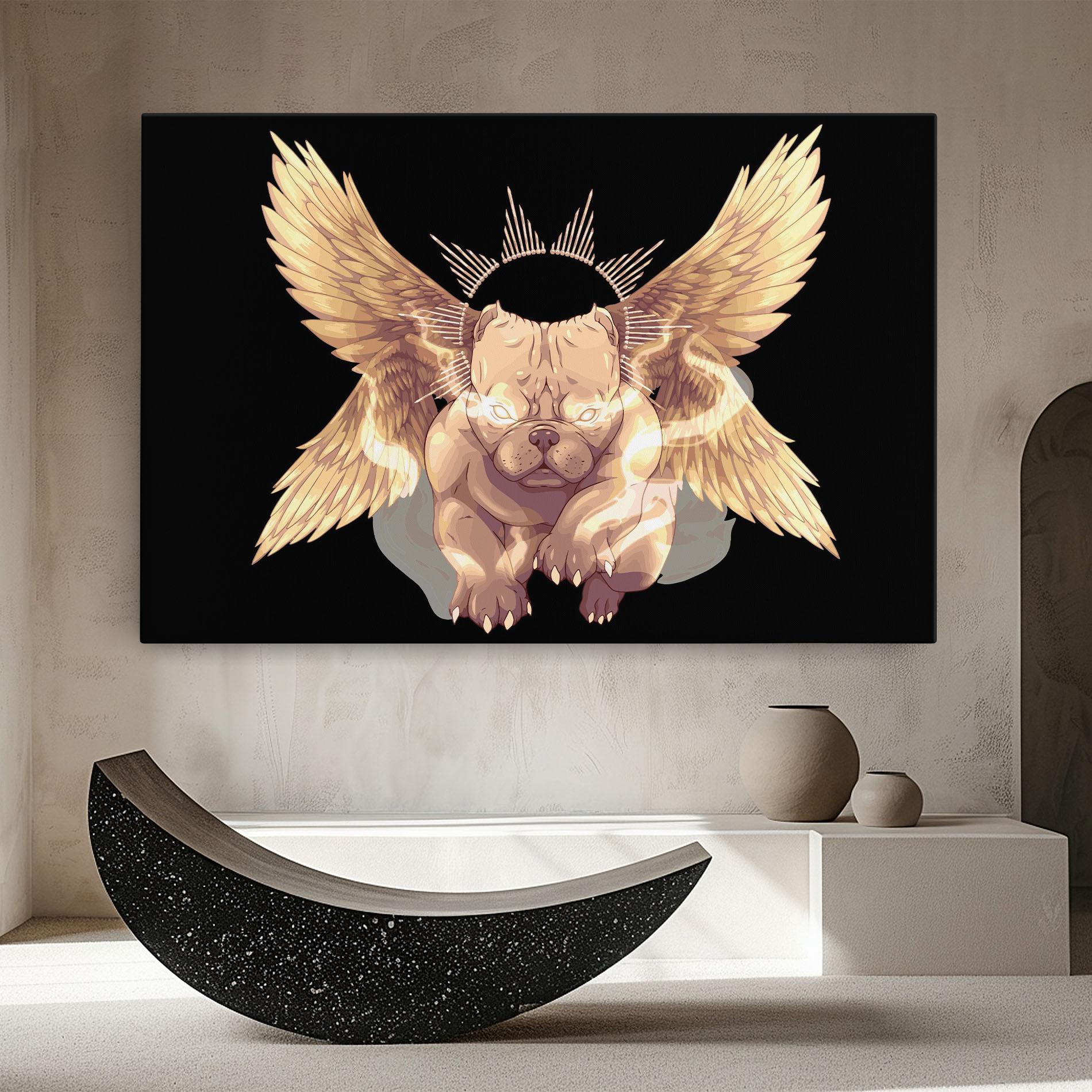 Tablou Canvas Angel Dog mockup 8