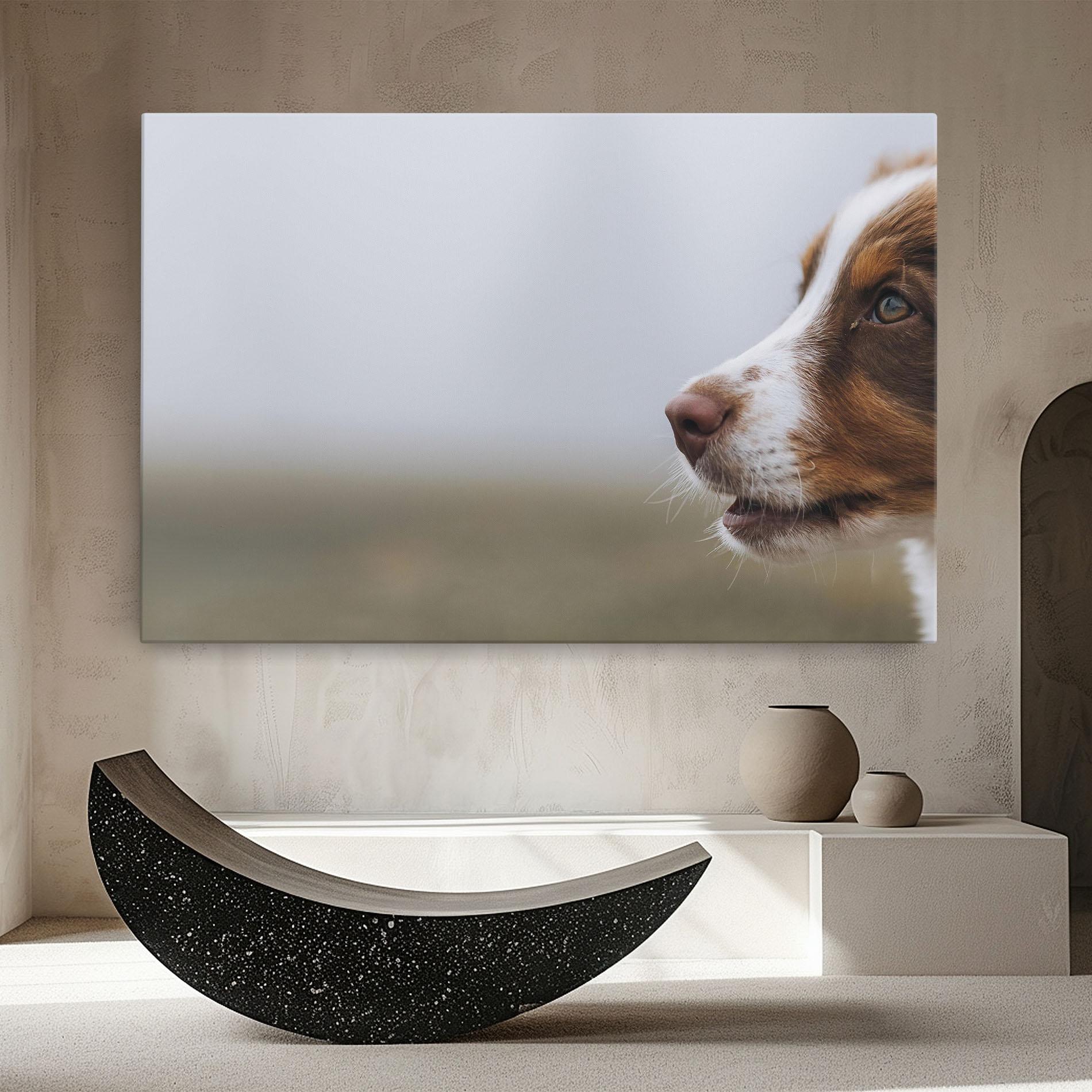 Tablou Canvas Brown White Dog mockup 8