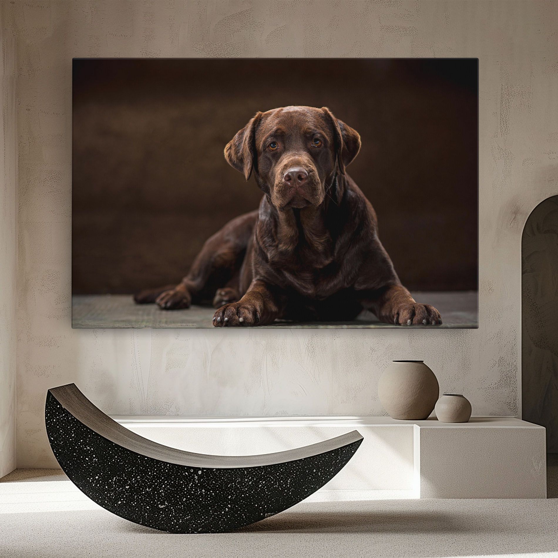 Cute  Brown Labrador mockup 8