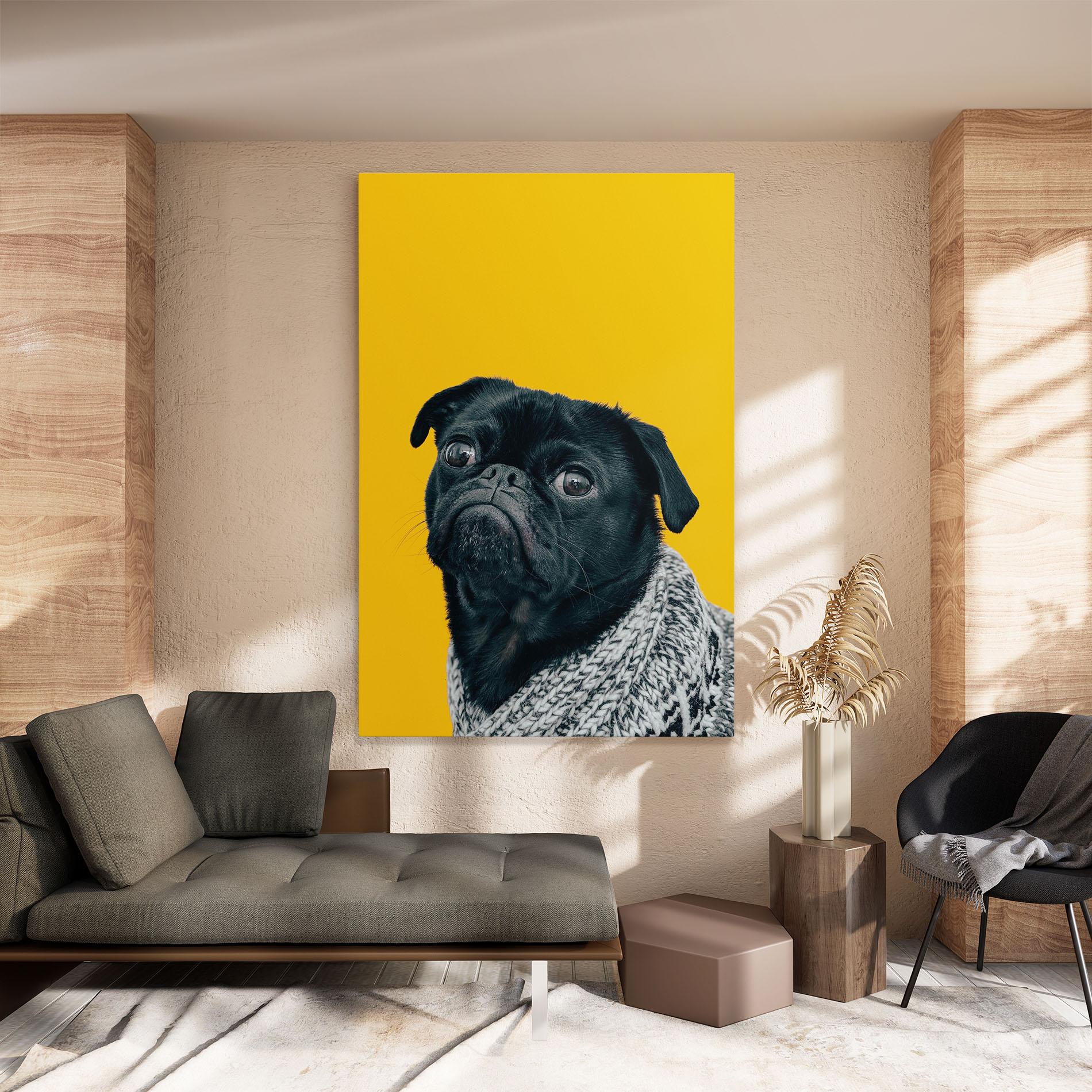 Tablou Canvas Black Pug mockup 8