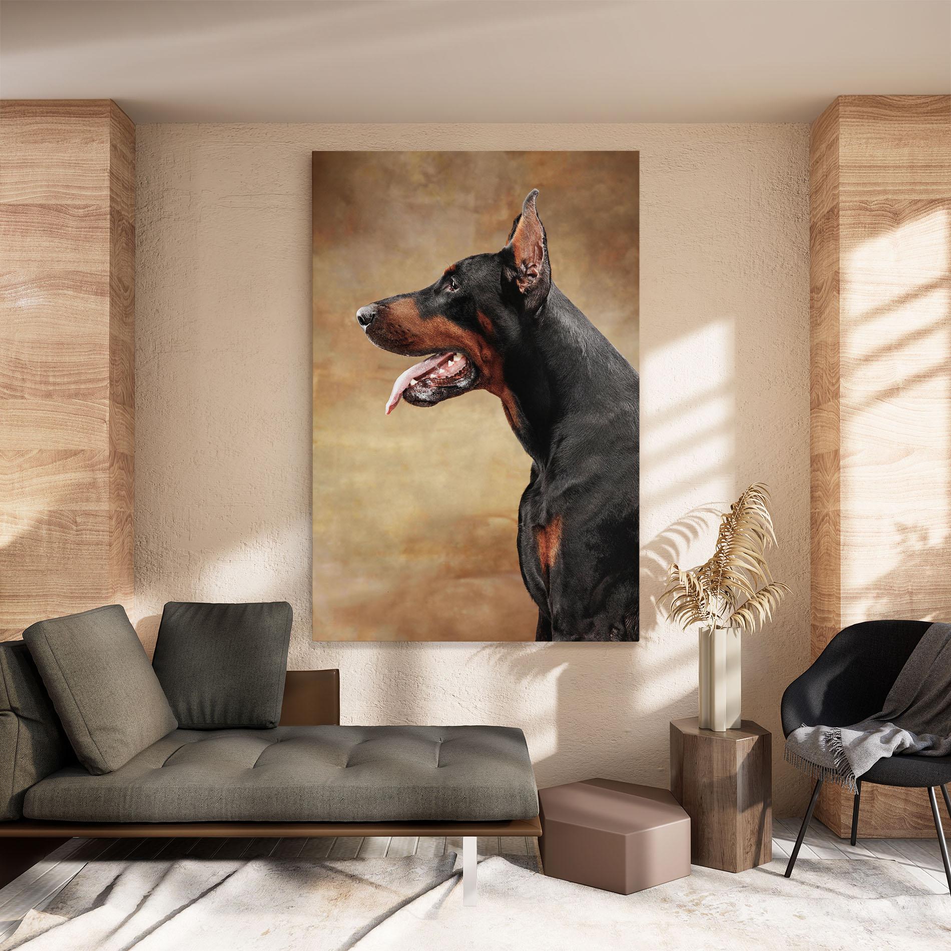 Tablou Canvas Doberman Pinscher mockup 8