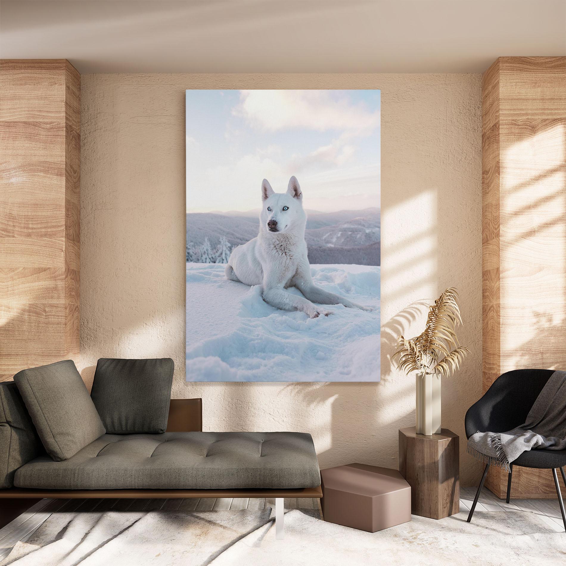 Tablou Canvas White Husky mockup 8