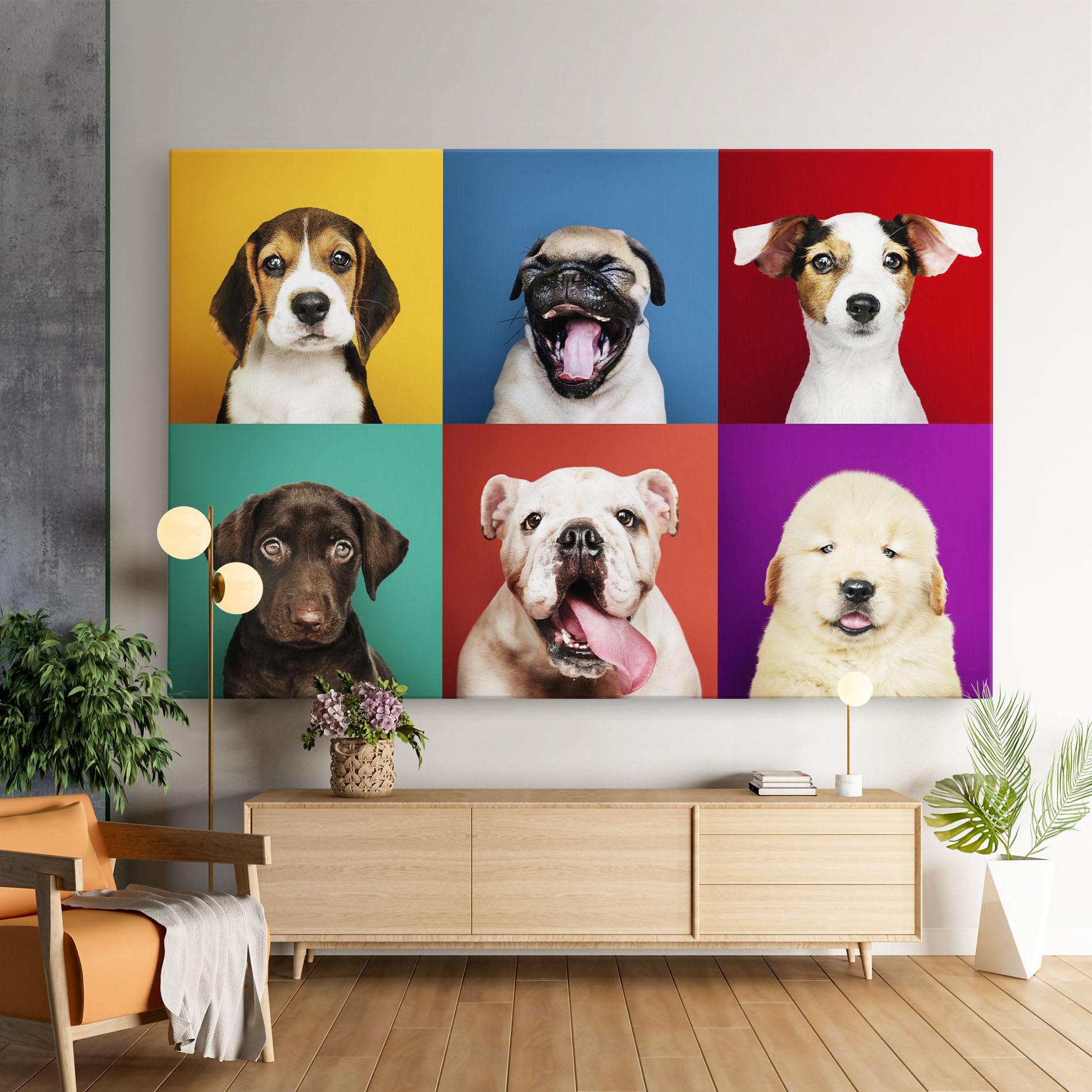 Tablou Canvas Adorable Puppies Mix mockup 9