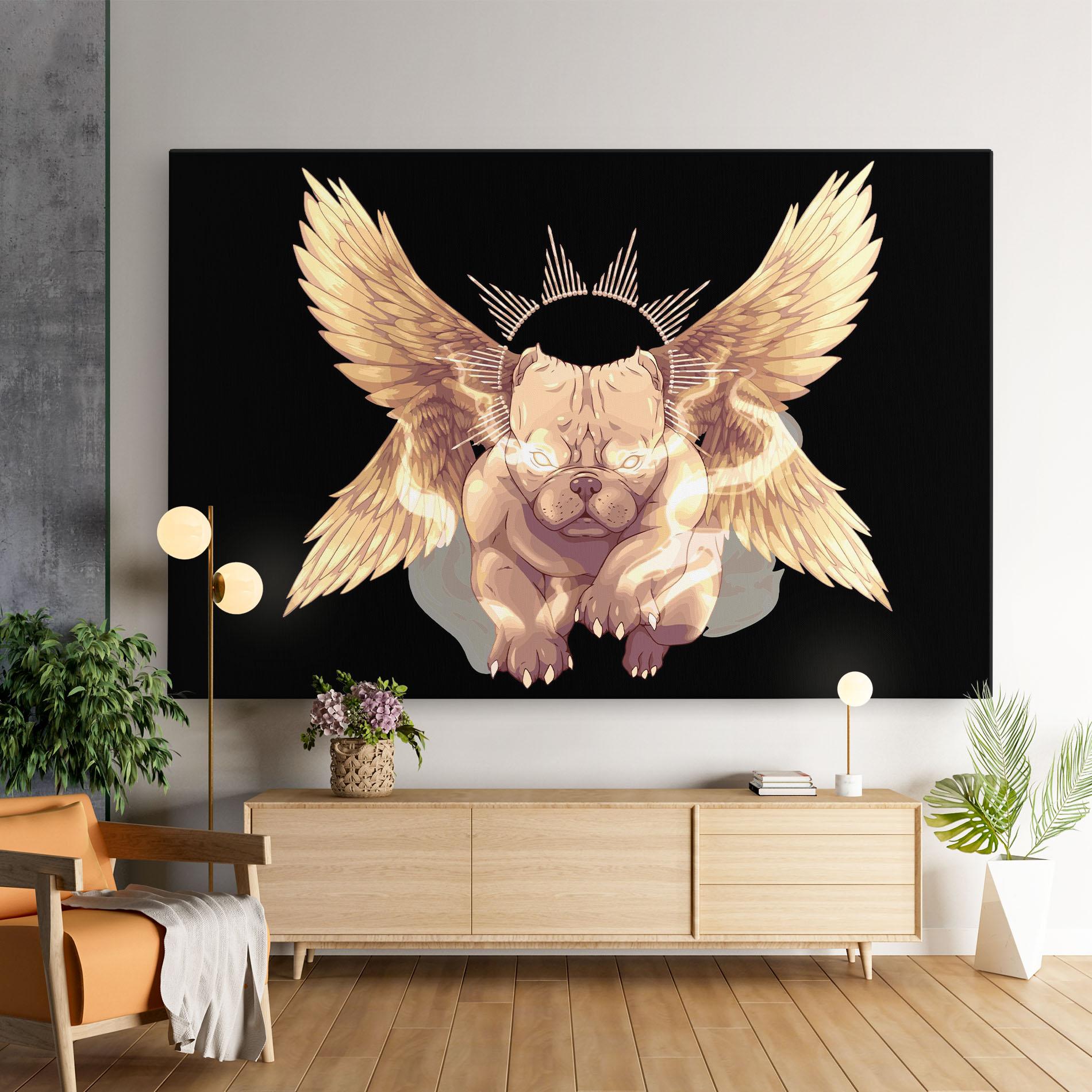 Tablou Canvas Angel Dog mockup 9