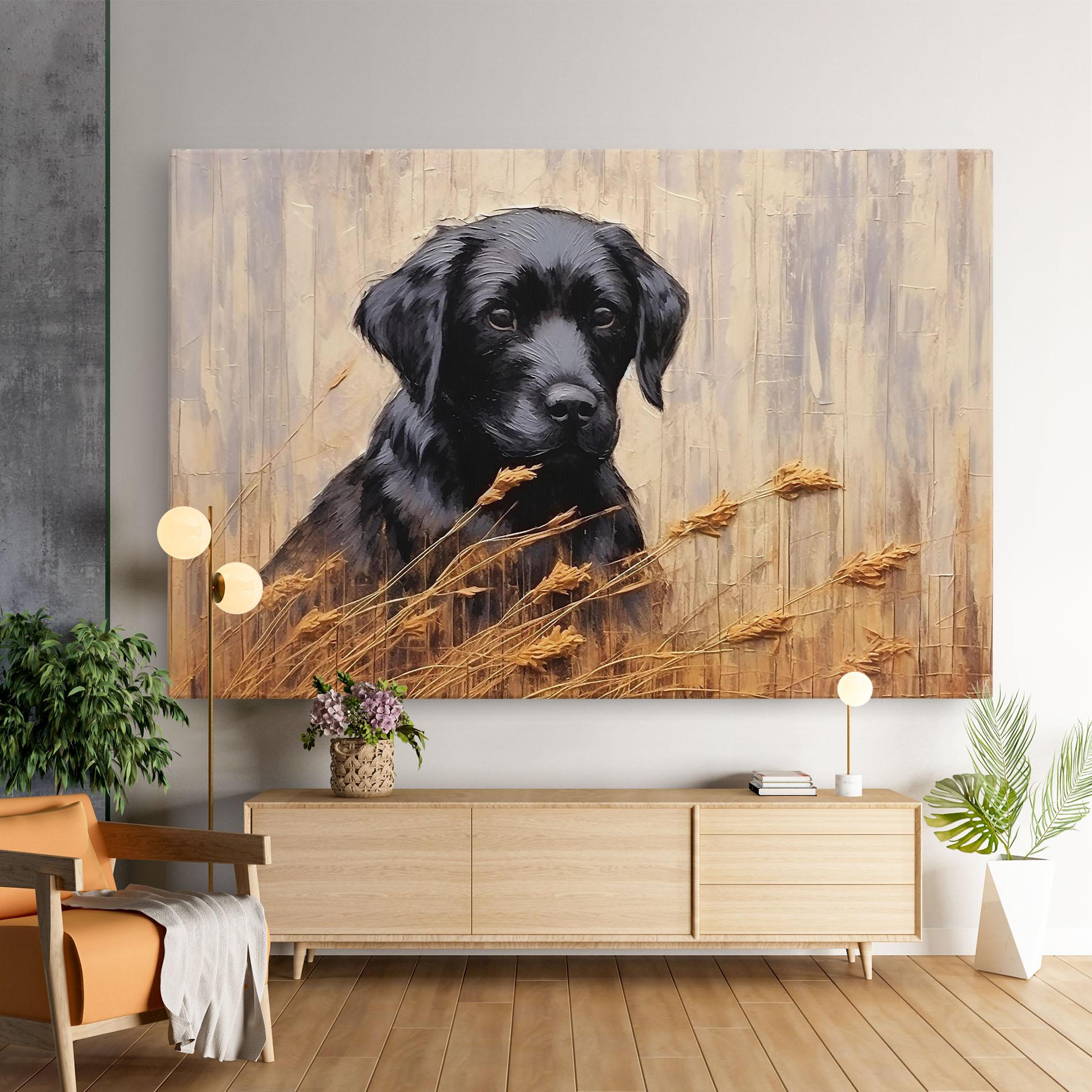Tablou Canvas Black Dog Art mockup 9