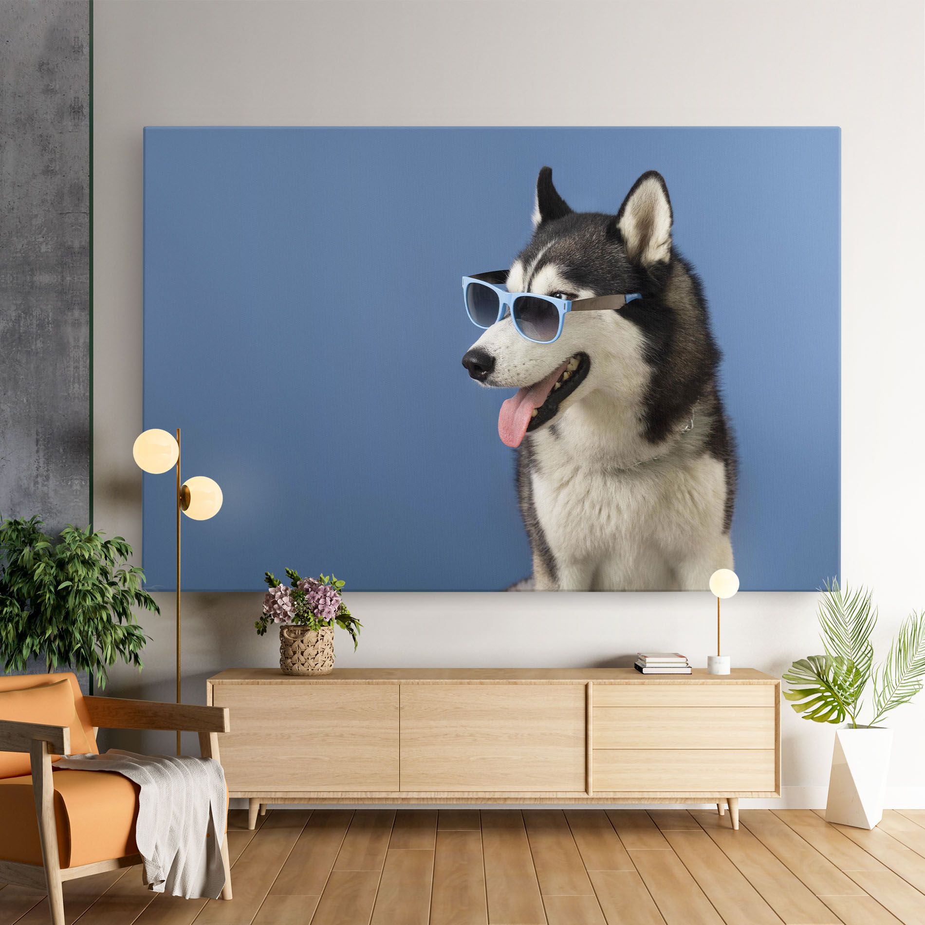 Blue Glasses Dog mockup 9