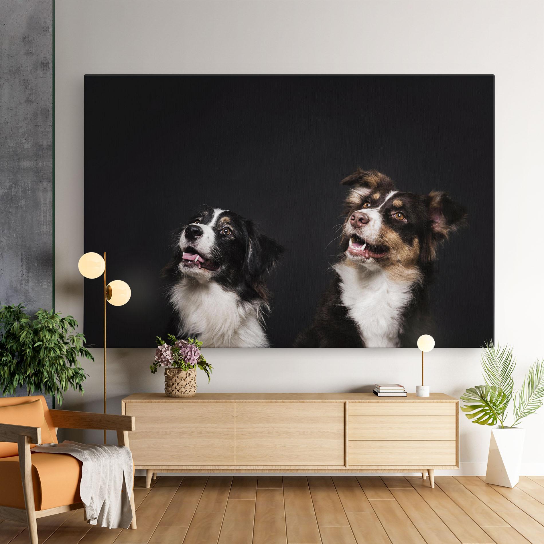 Tablou Canvas Cute Dogs Standing mockup 9