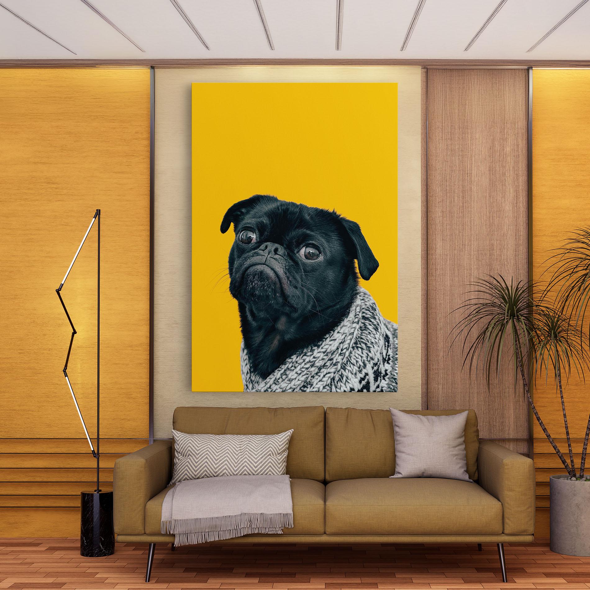 Tablou Canvas Black Pug mockup 9