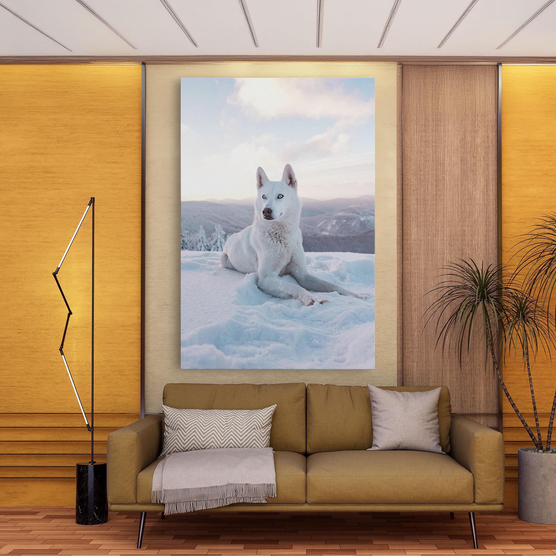 Tablou Canvas White Husky mockup 9