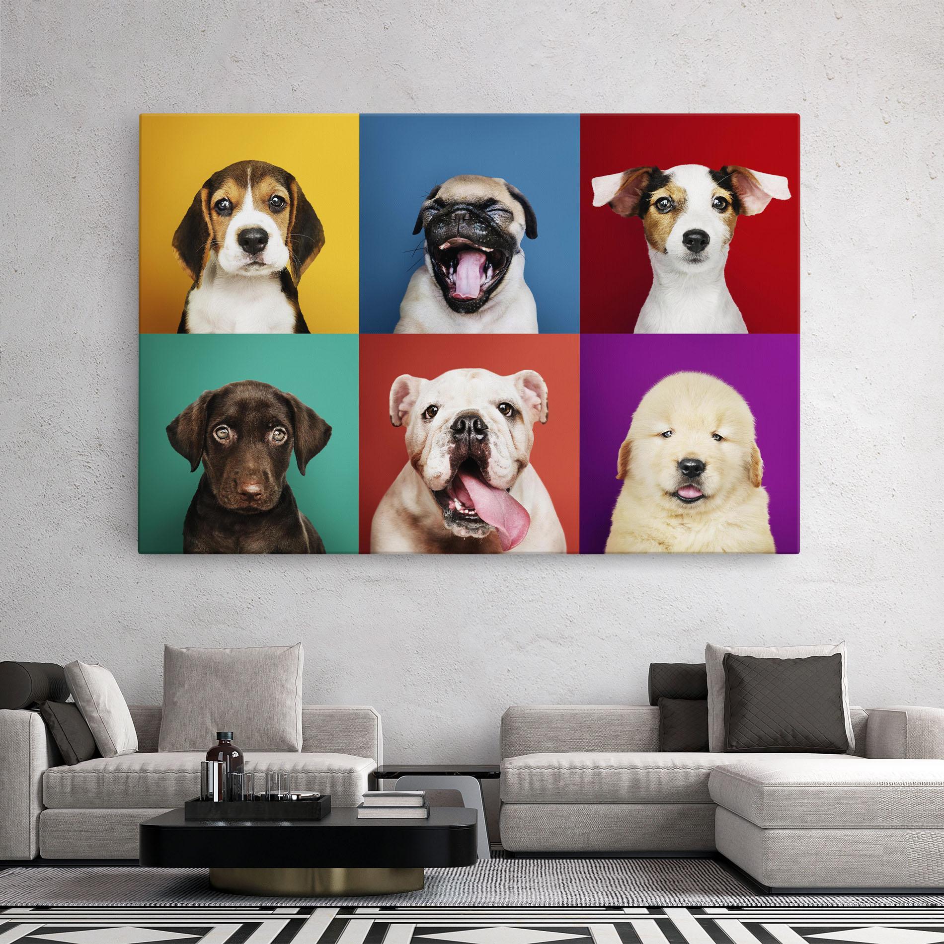 Tablou Canvas Adorable Puppies Mix mockup 2