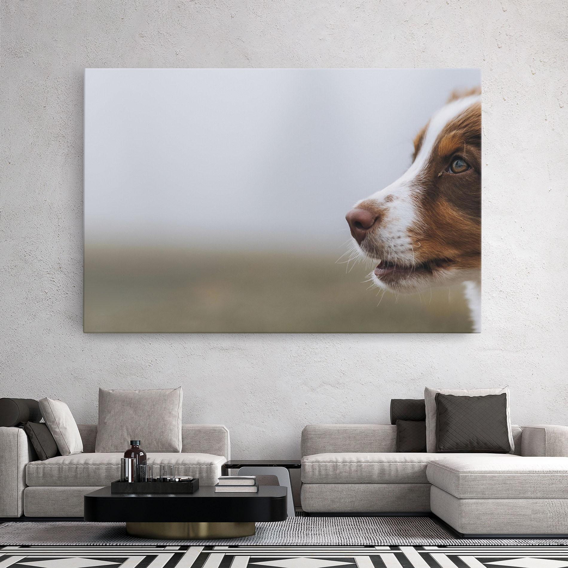 Tablou Canvas Brown White Dog mockup 2