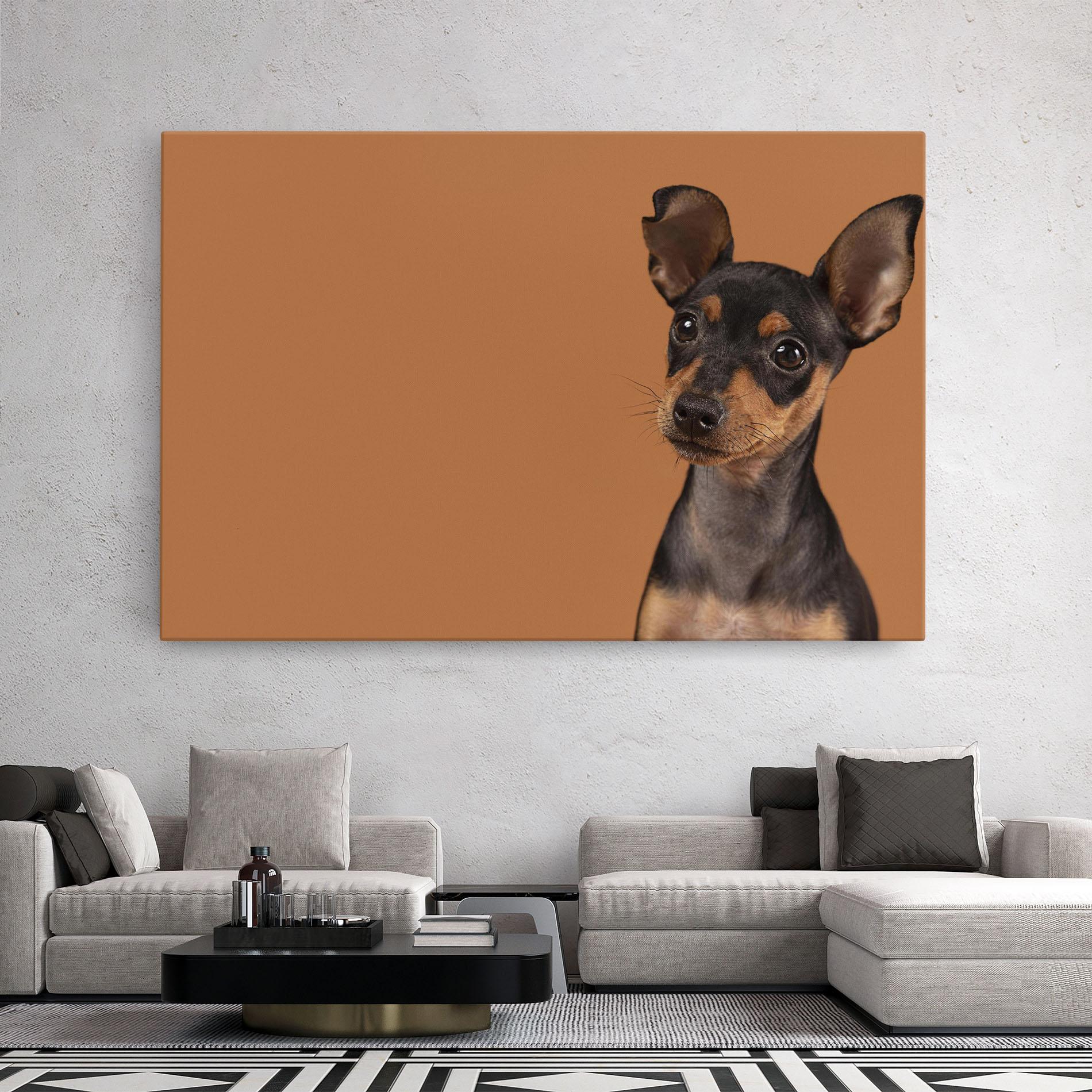 Tablou Canvas Cute Dog Portrait mockup 2