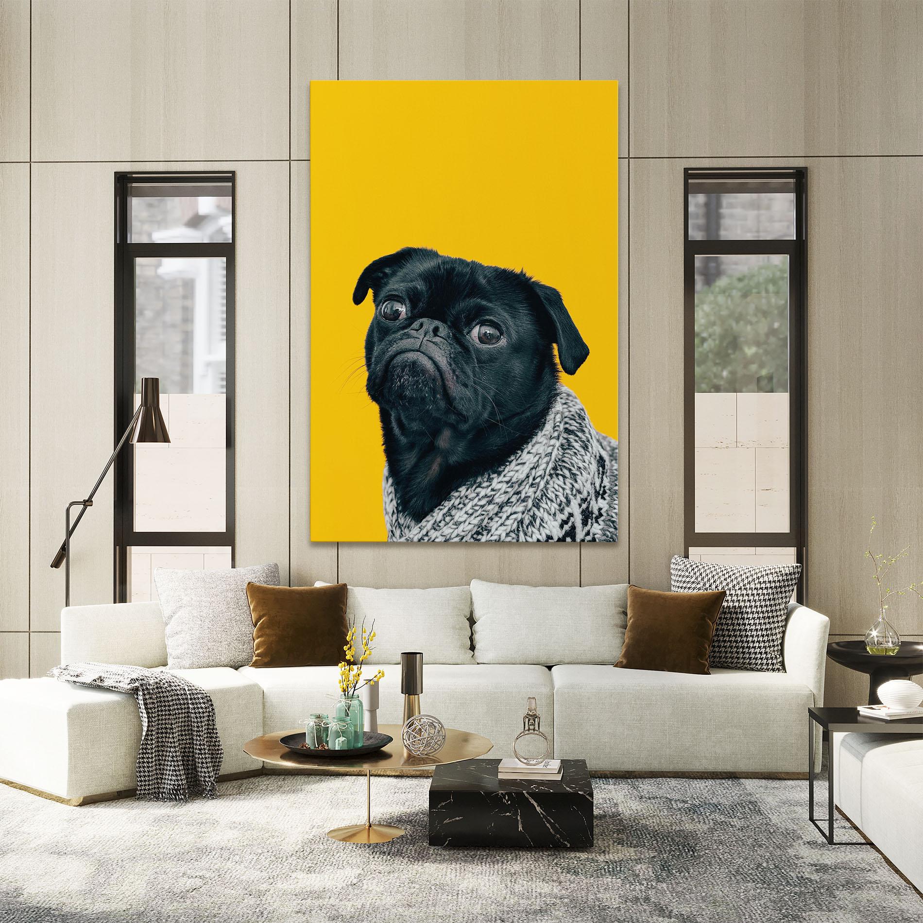 Tablou Canvas Black Pug mockup 2