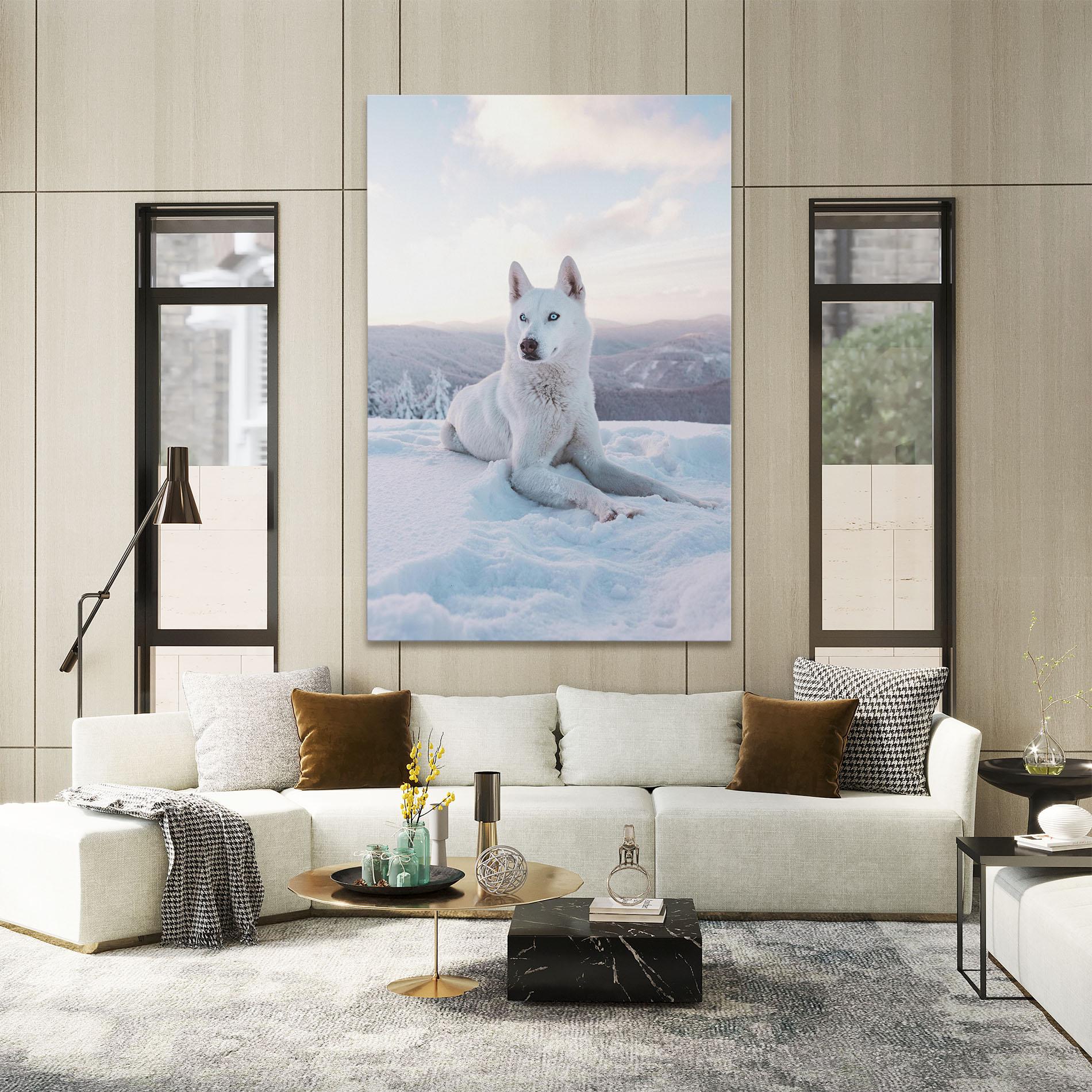 Tablou Canvas White Husky mockup 2
