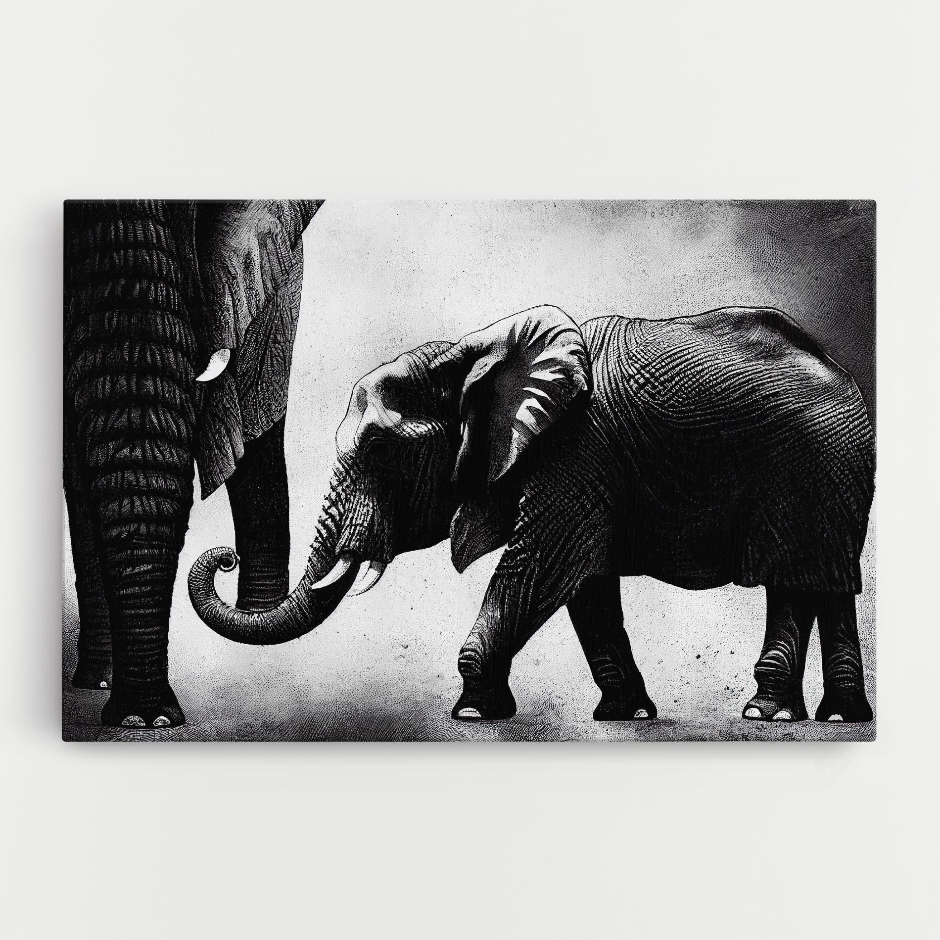 Tablou Canvas Baby Elephant mockup 0