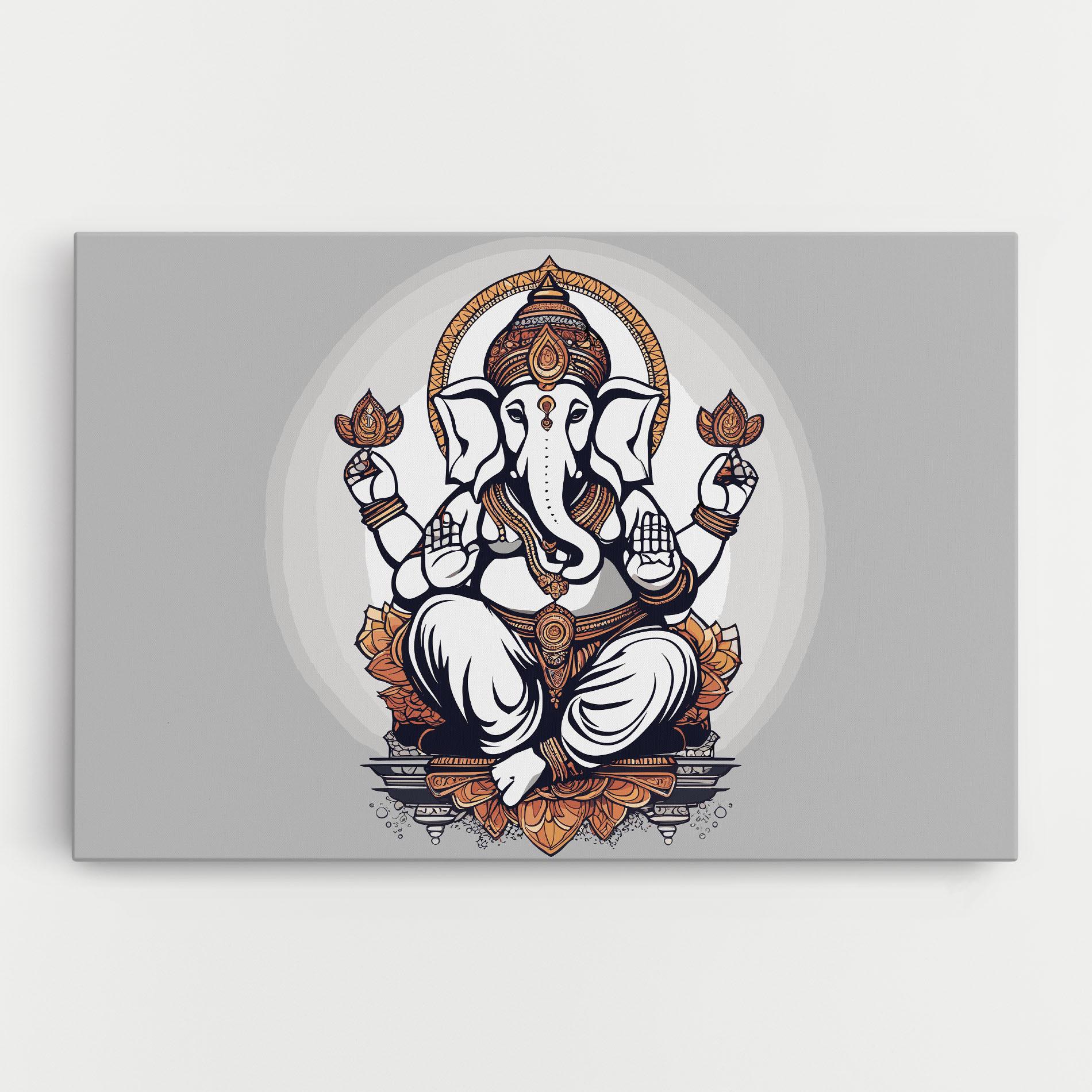 Tablou Canvas Chaturthi Greys mockup 0