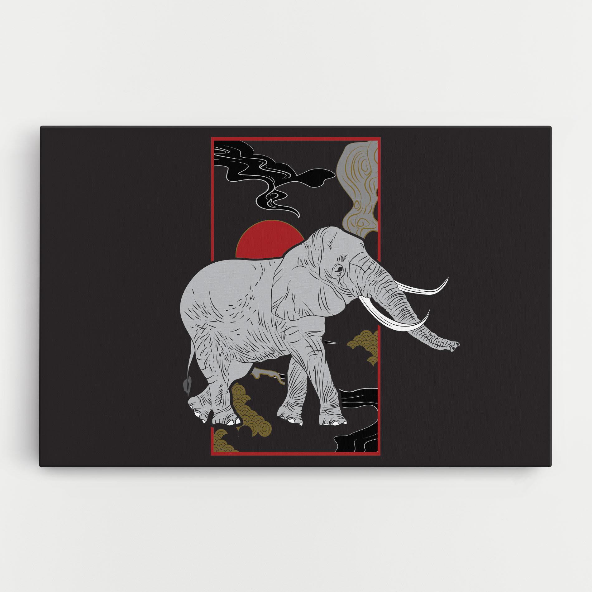 Tablou Canvas Elephant Asia mockup 0