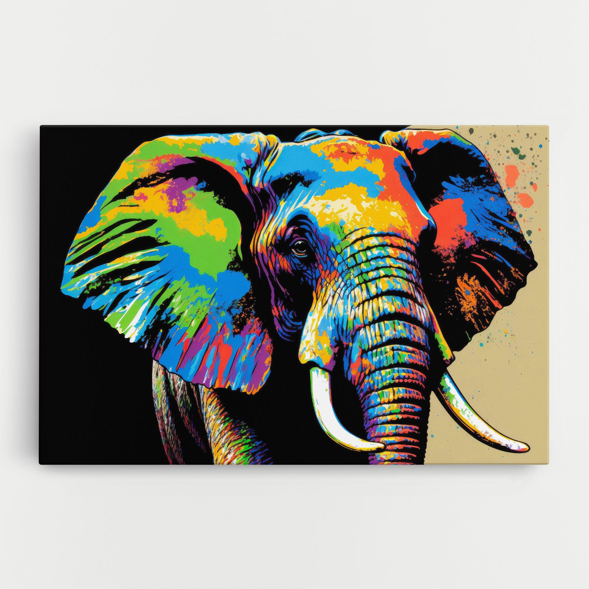 Tablou Canvas Elephant Portrait mockup 0