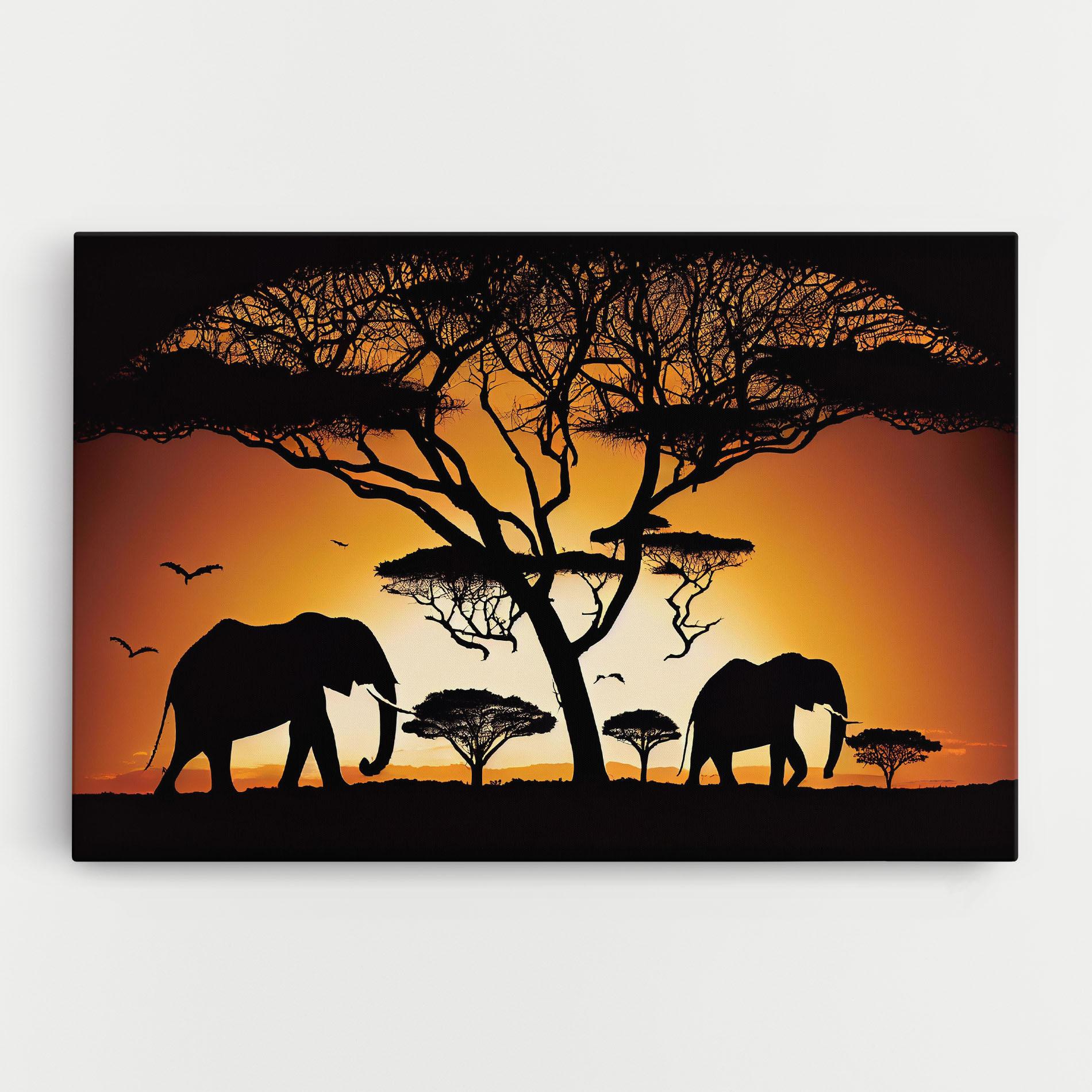 Tablou Canvas Sunset Silhouette mockup 0