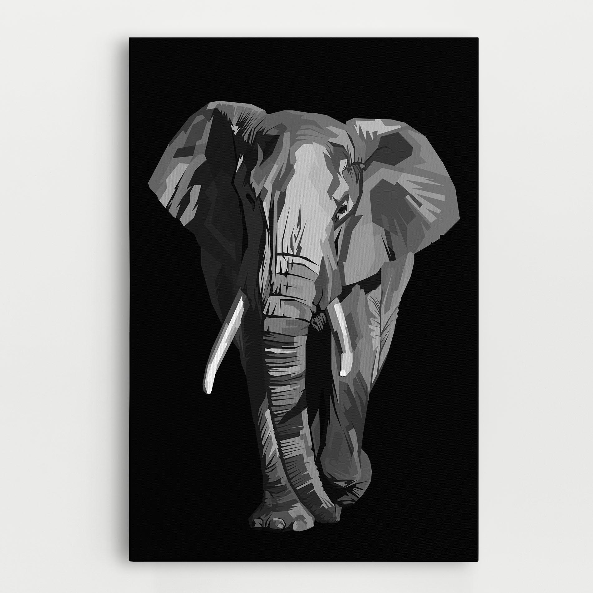 Tablou Canvas Beautiful Grey Elephant mockup 0