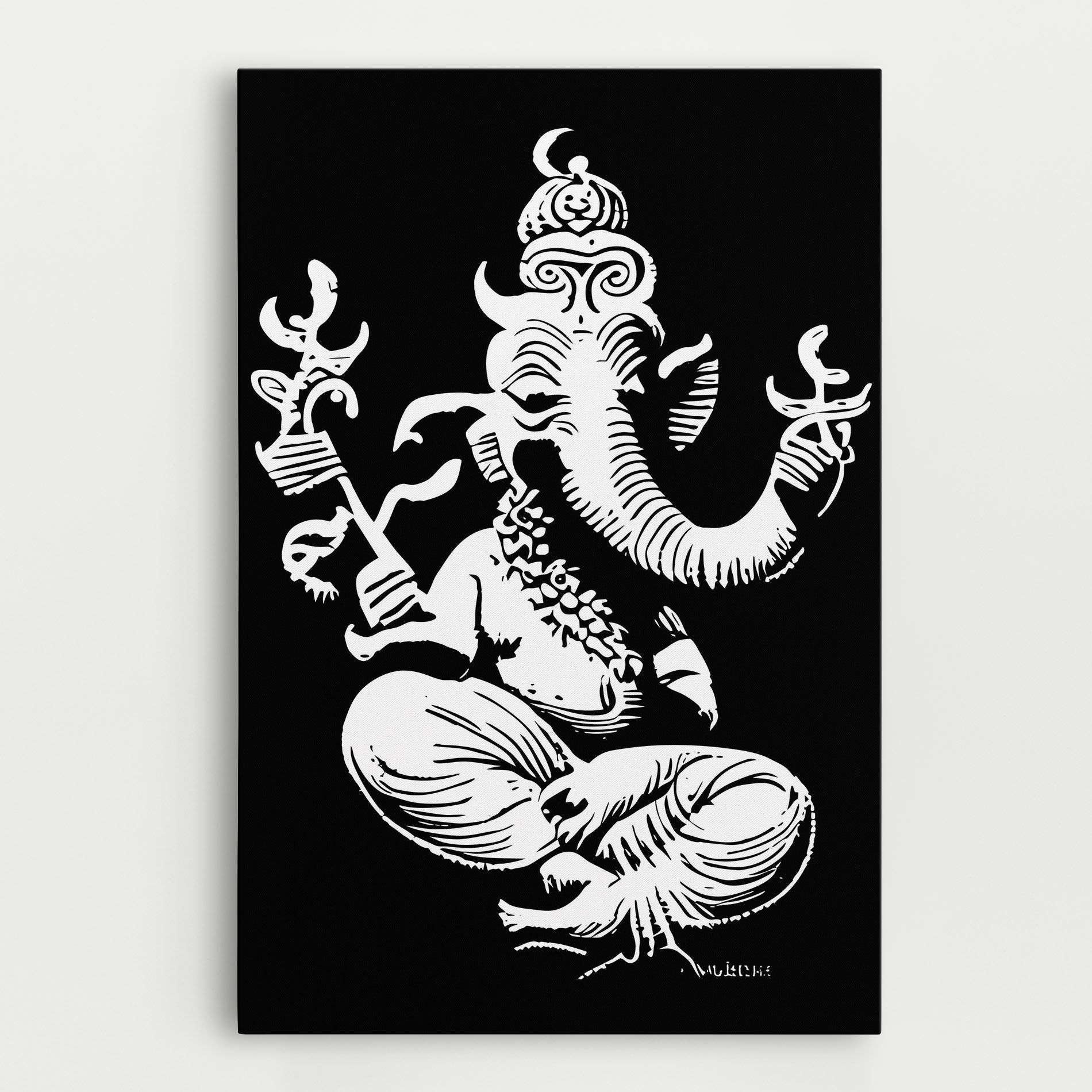 Black And White Ganesha mockup 0