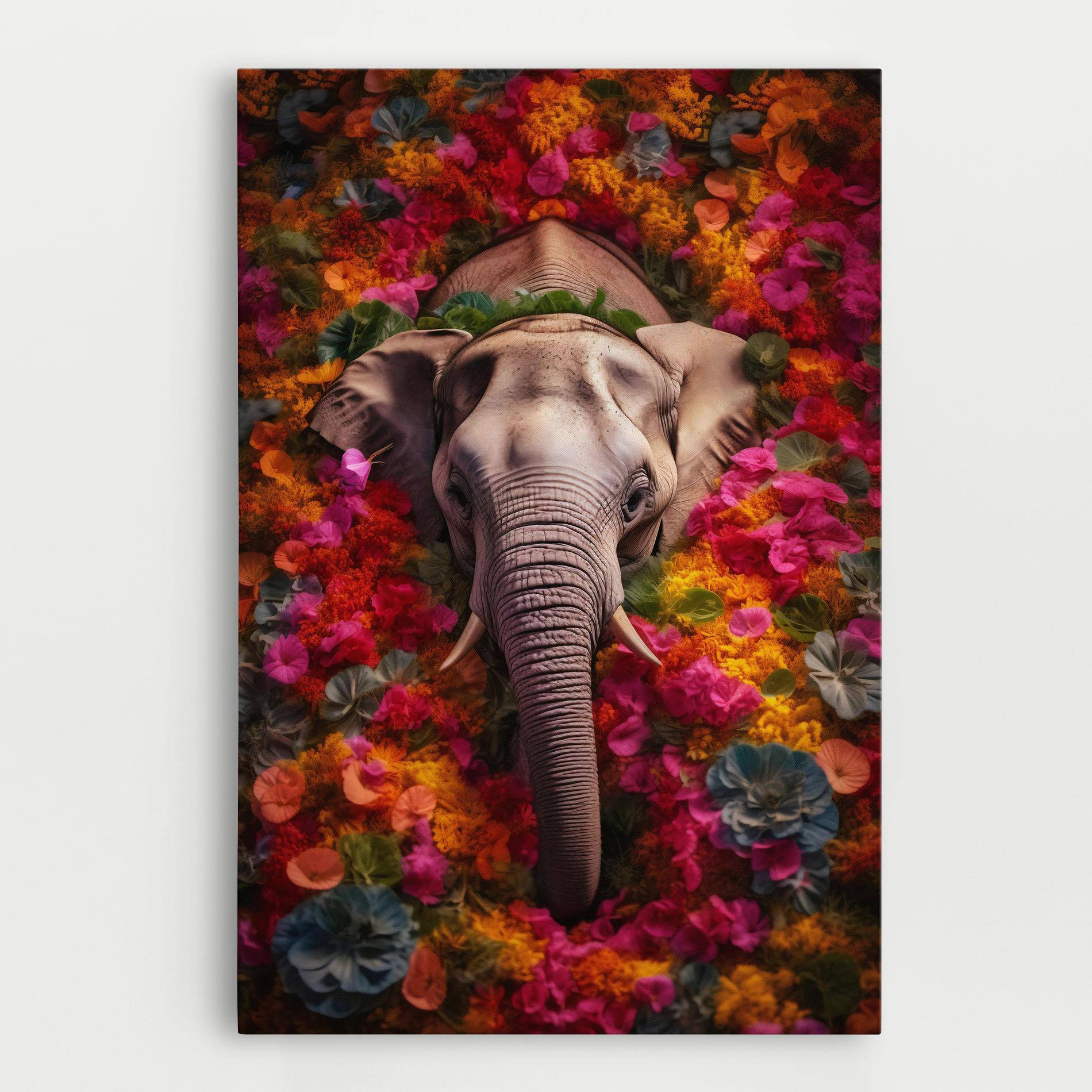 Tablou Canvas Flower Elephant mockup 0