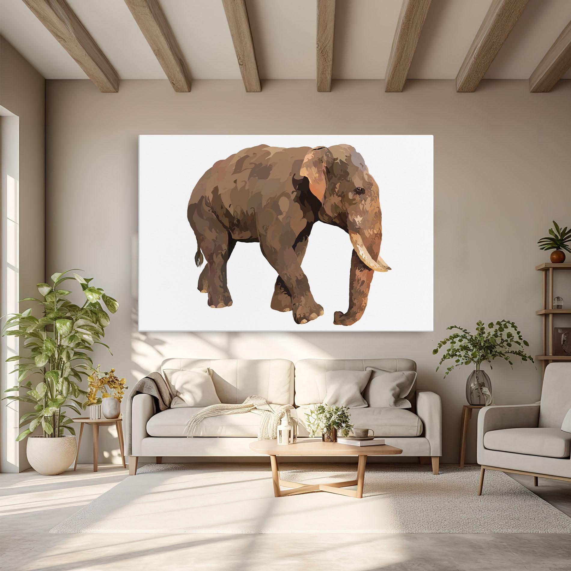Tablou Canvas Brown Elephant mockup 6